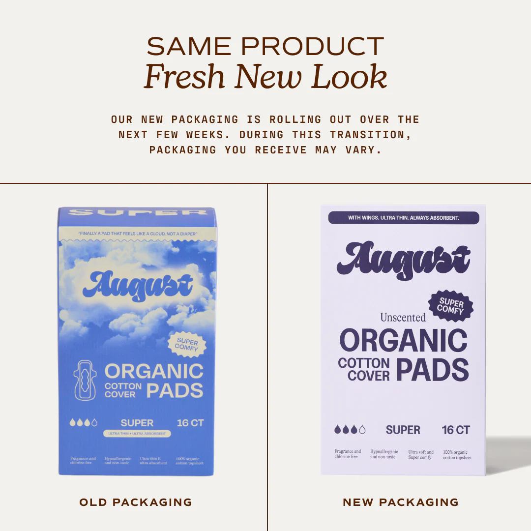 Period Pads with Wings – 100% Organic Cotton, Unscented - Image 24