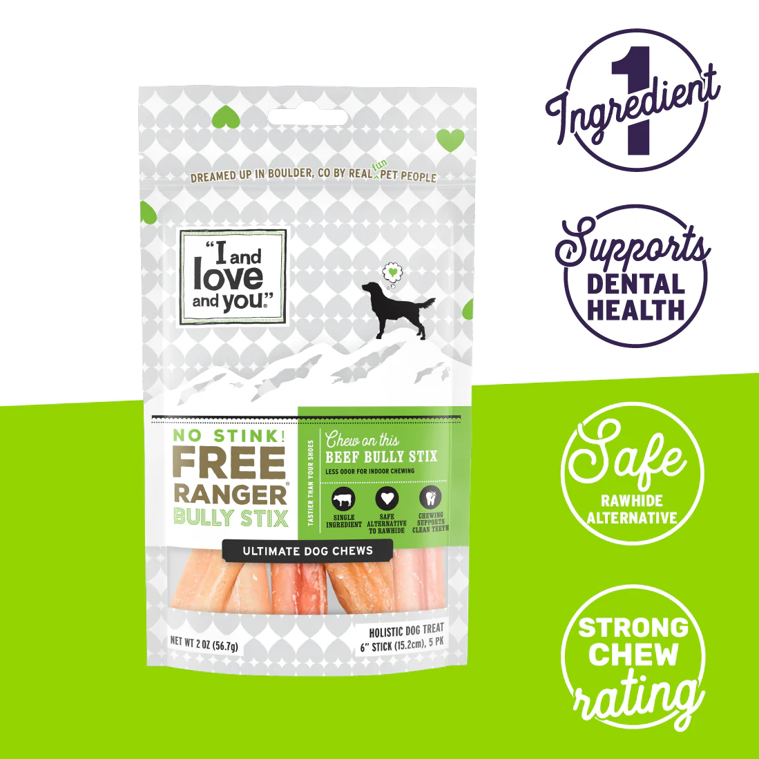 No Stink! Free Ranger Bully Stix Dog Chews, 6-in - Image 3