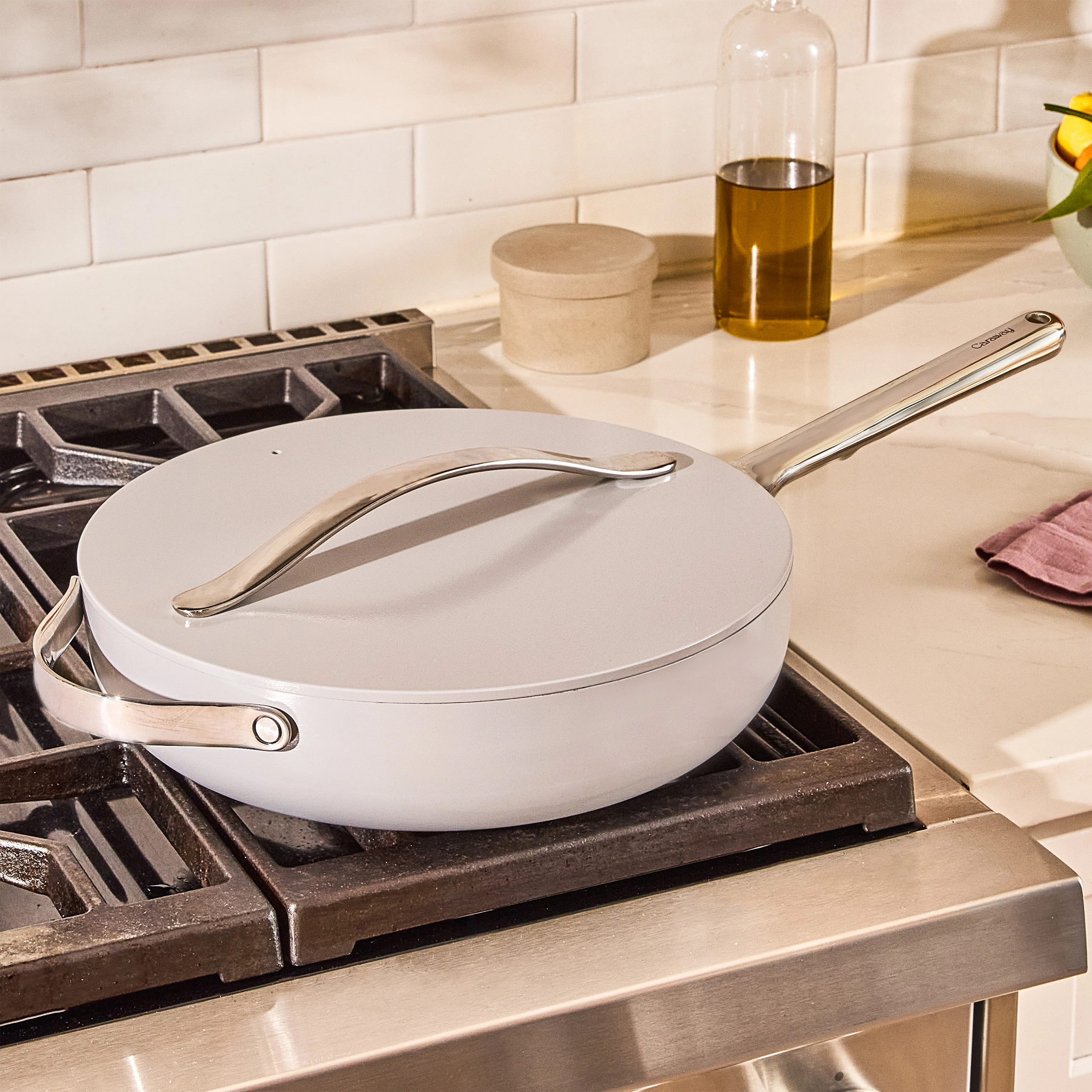 Nonstick Ceramic Sauté Pan with Lid, 4.5 qt - Image 6