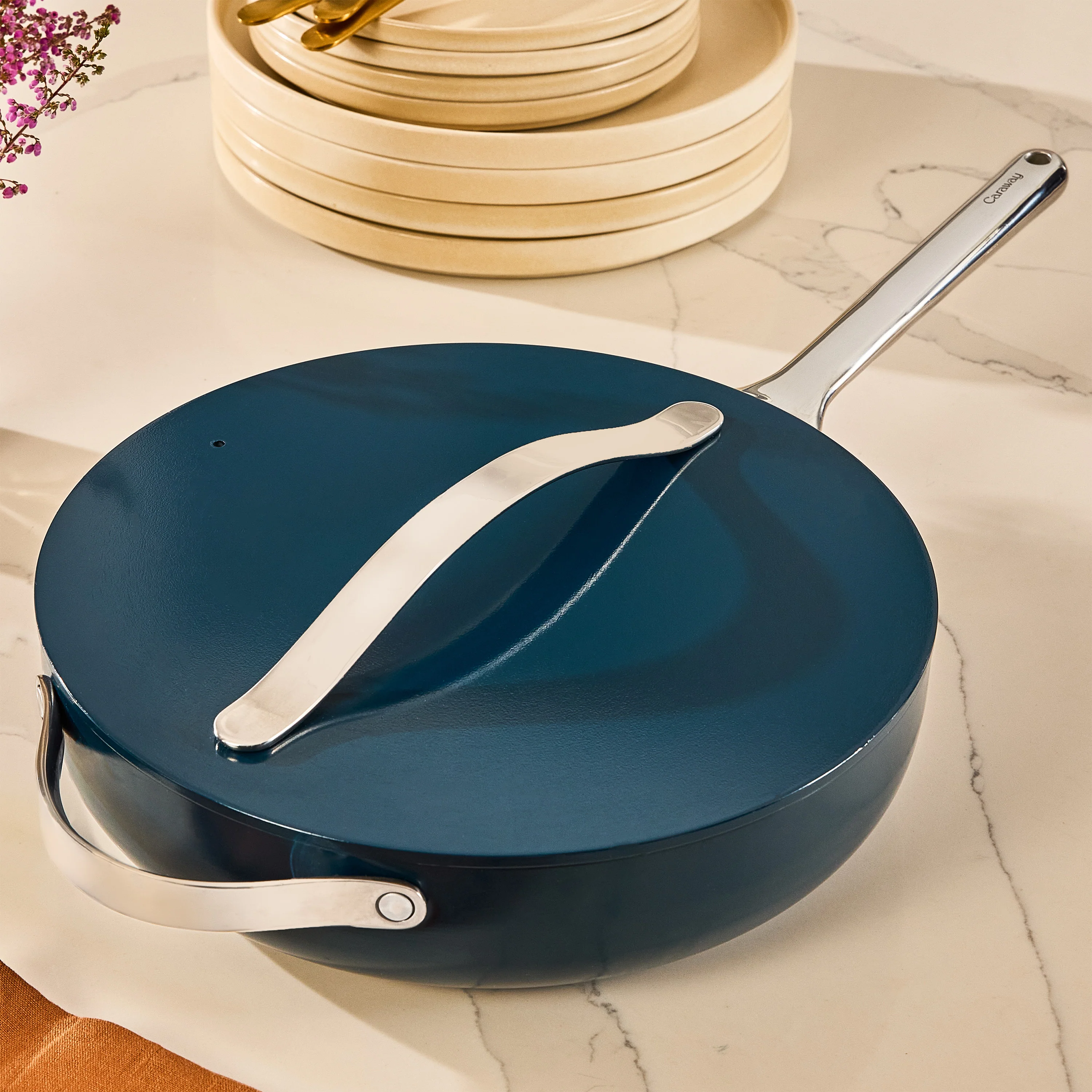 Nonstick Ceramic Sauté Pan with Lid, 4.5 qt - Image 9