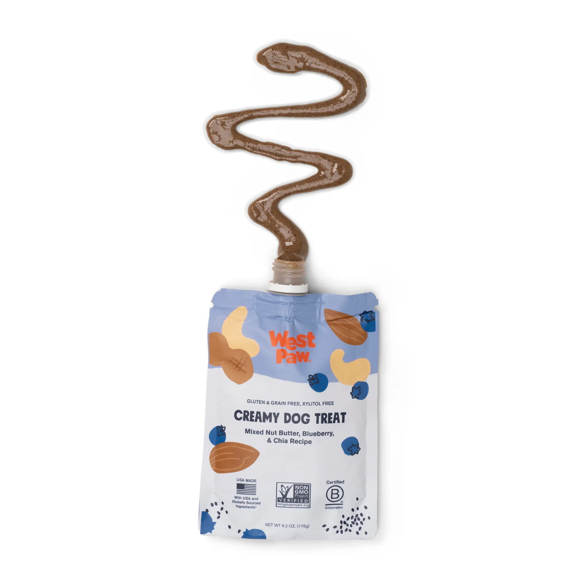 Nut Butter with Blueberry and Chia Creamy Dog Treat - Image 5