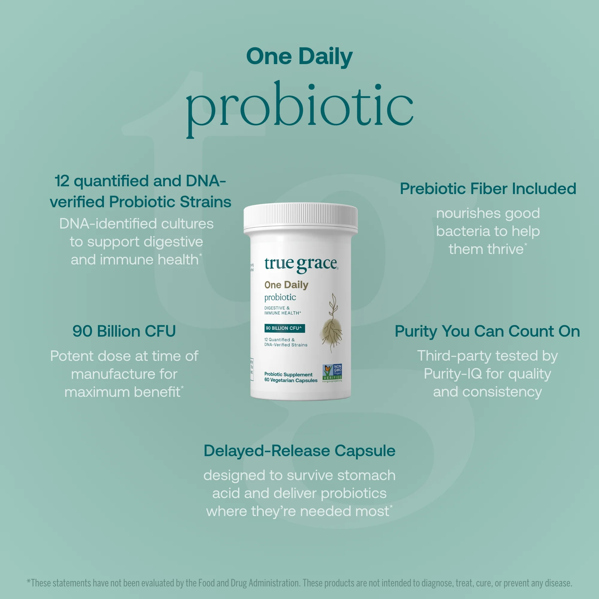 One Daily Probiotic Capsules - For Digestive & Immune Health* - Image 12