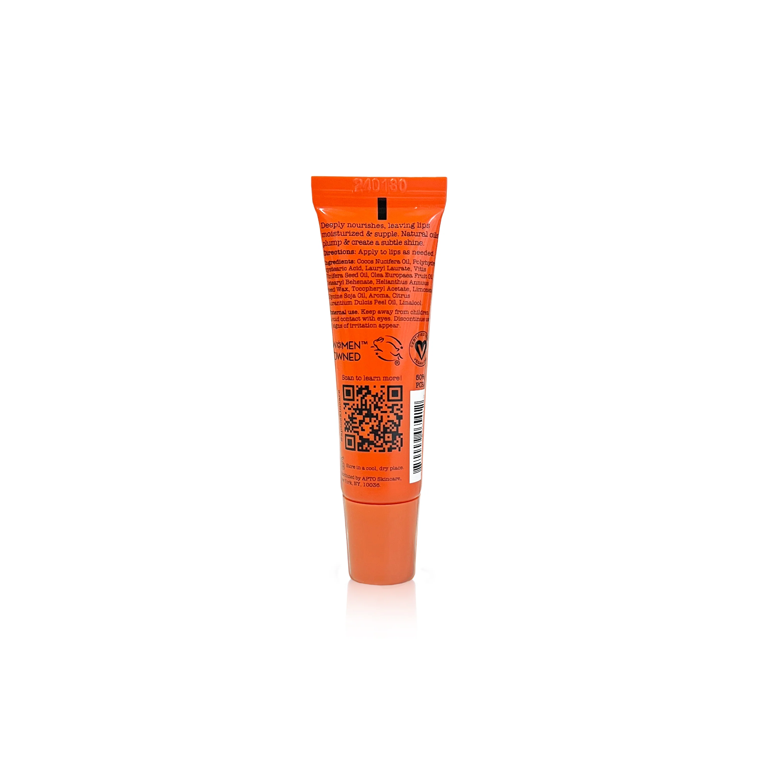 Orange Blossom Lip Balm with Coconut Oil, Pocket Lip Moisturizer - Image 3