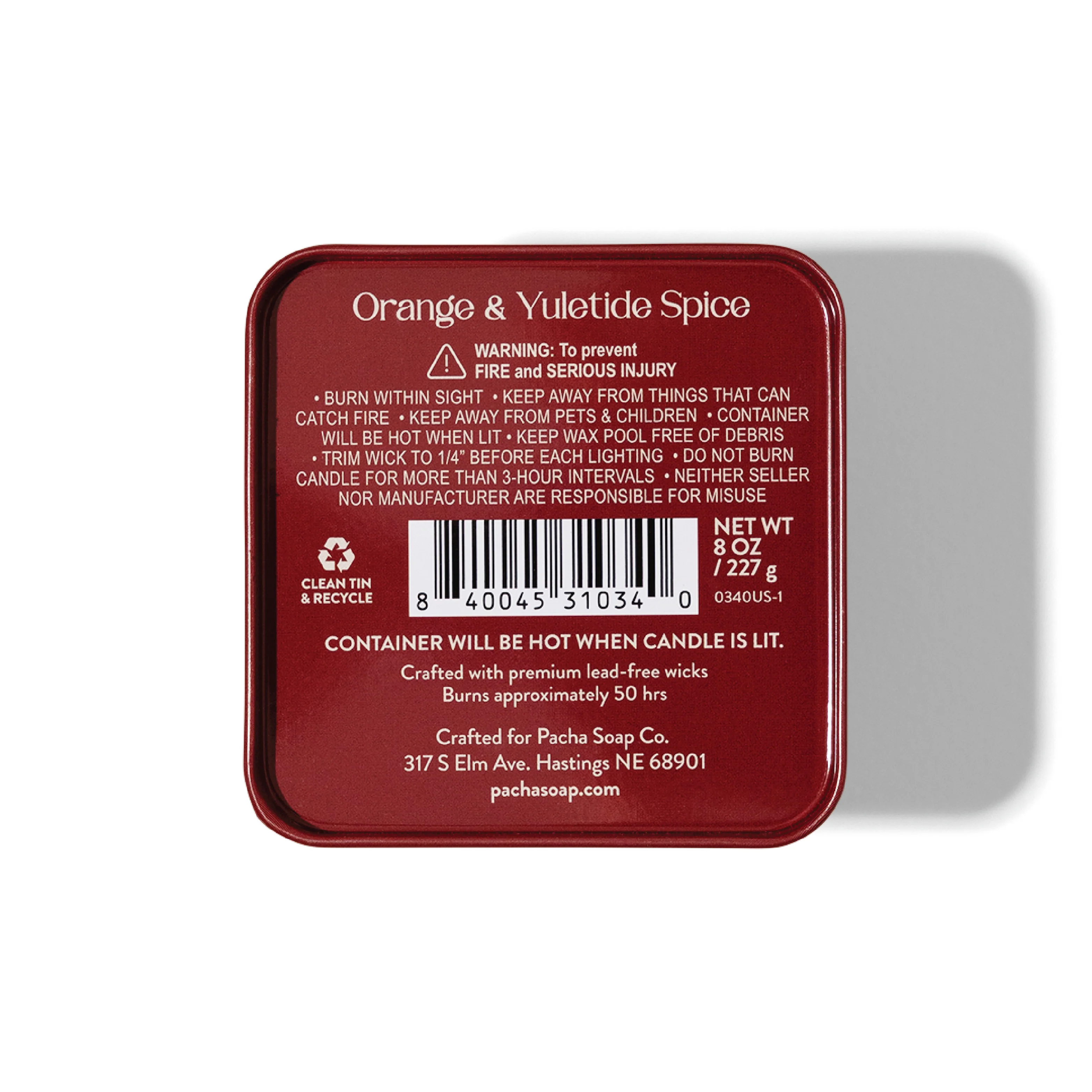 Orange & Yuletide Spice Tin Candle - Image 2