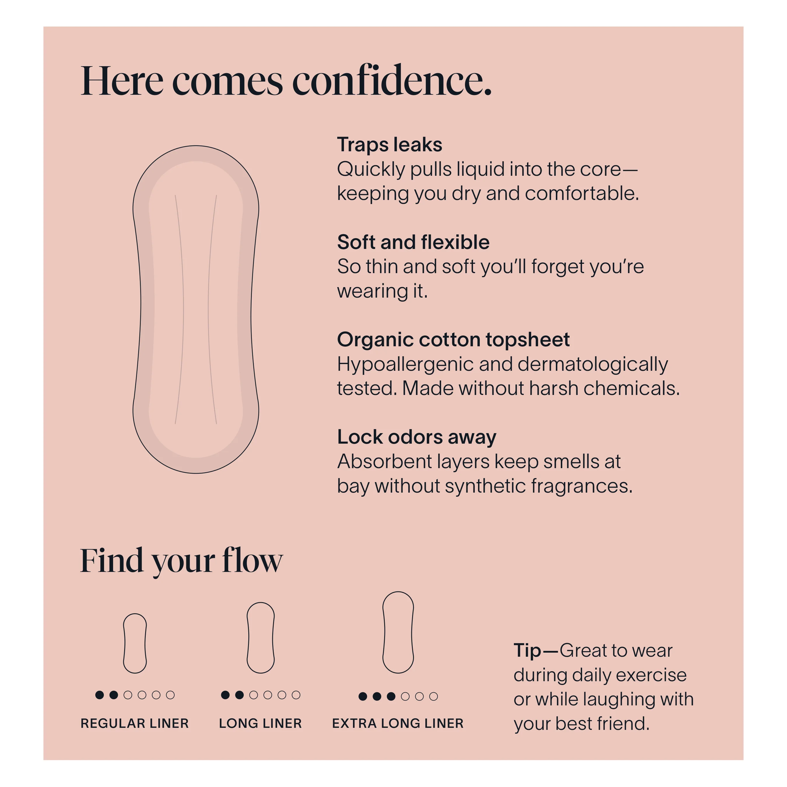 Free-To-Move Bladder Control Liners – Ultra Thin Organic Cotton - Image 6