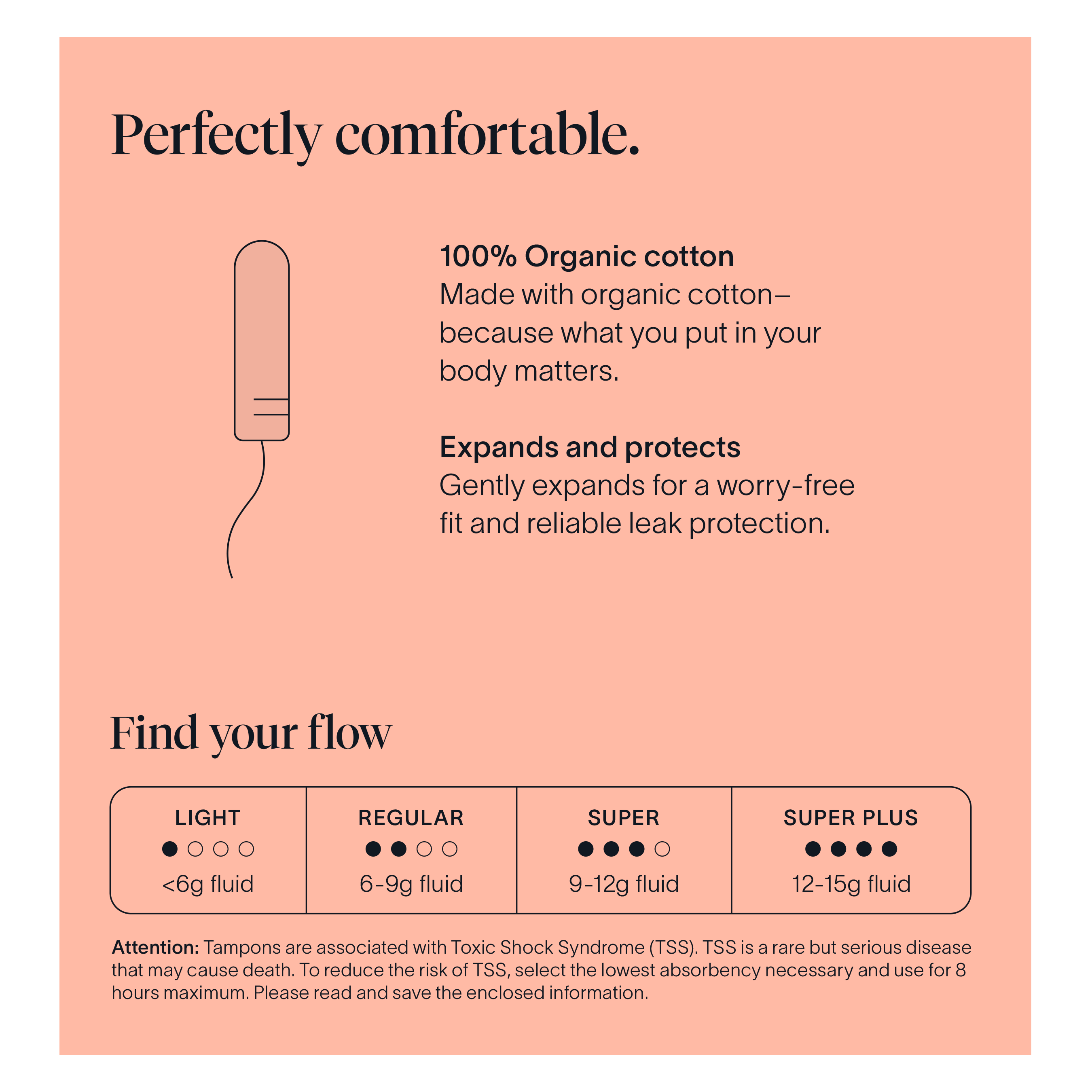 Organic Cotton Applicator Free Tampons - Image 5