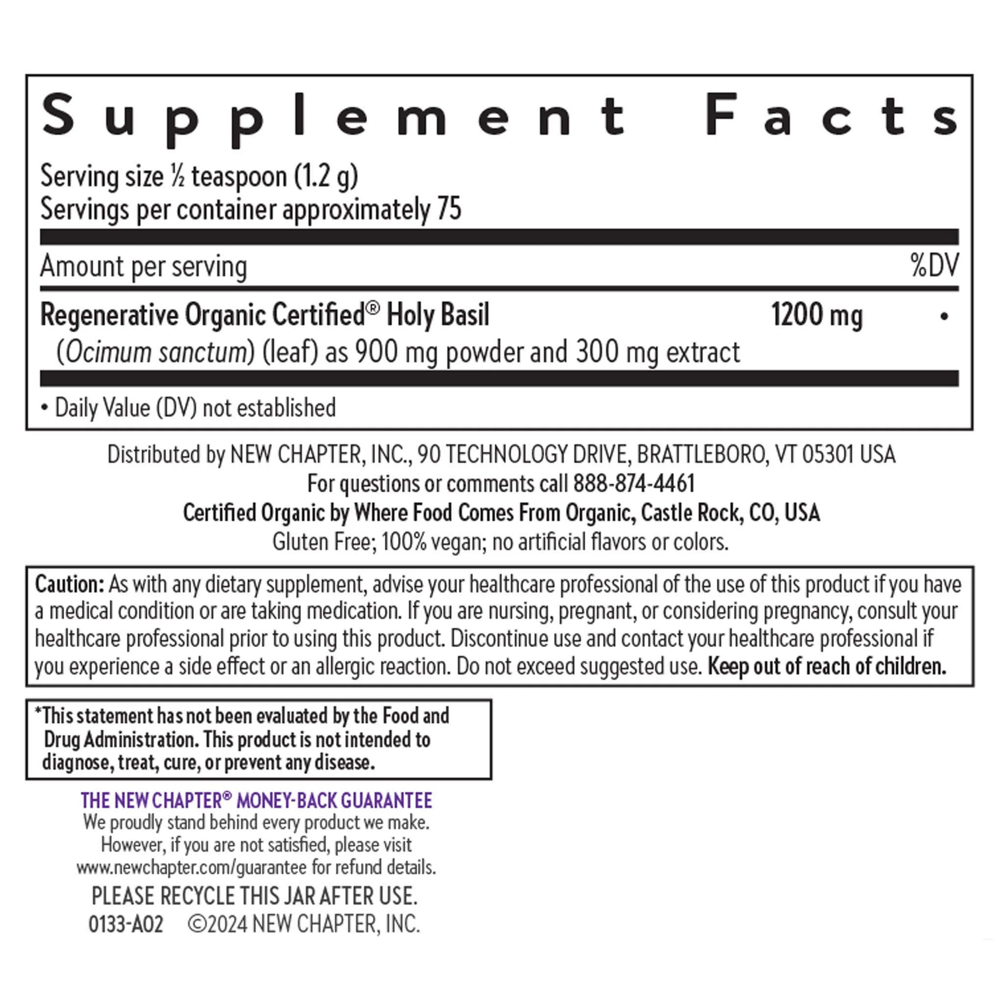Organic Holy Basil Booster Powder - Image 2