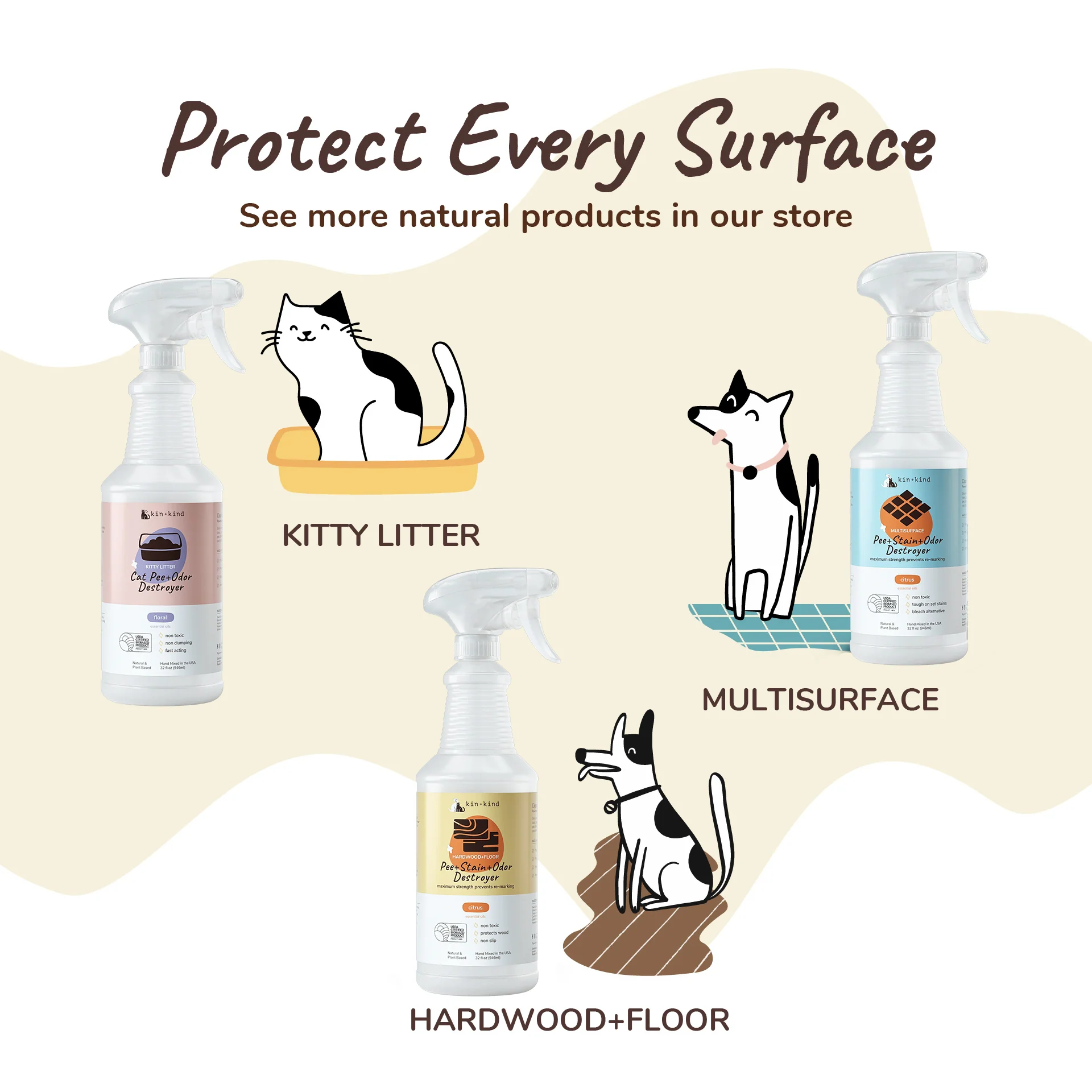 Pet Pee + Stain + Odor Remover Spray for Hardwood Floor - Image 7