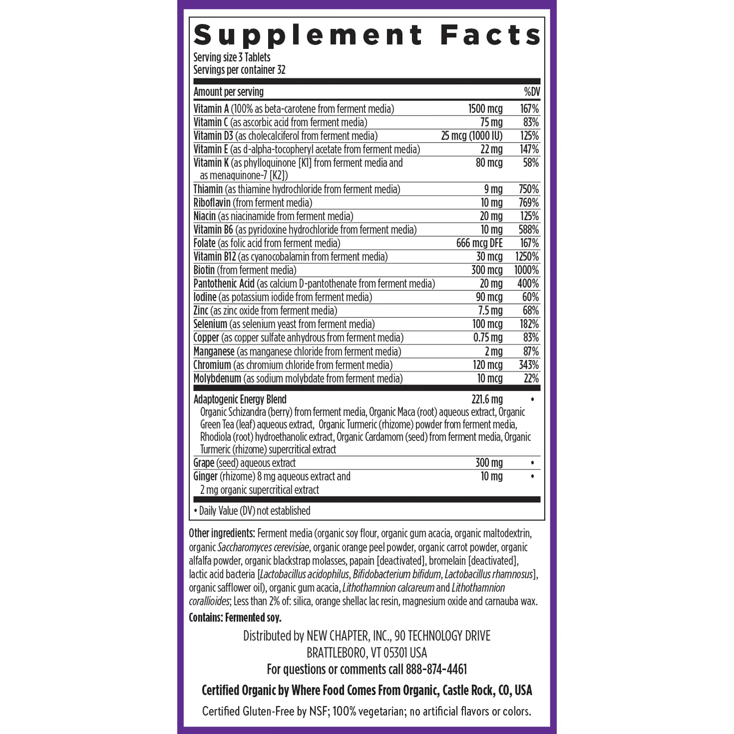 Perfect Energy™ Multivitamin with Vitamin B12 + Vitamin B6 + Vitamin D3 - Image 2