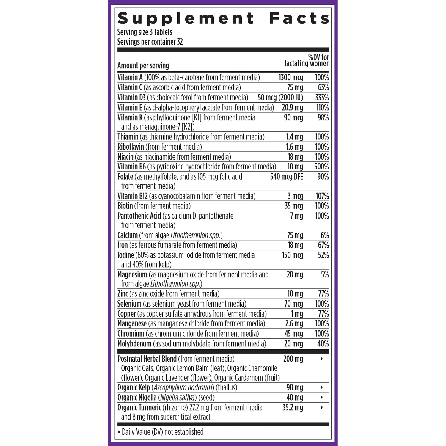 Perfect Postnatal™ Multivitamin, Energy, Mood & Lactation Support - Image 2