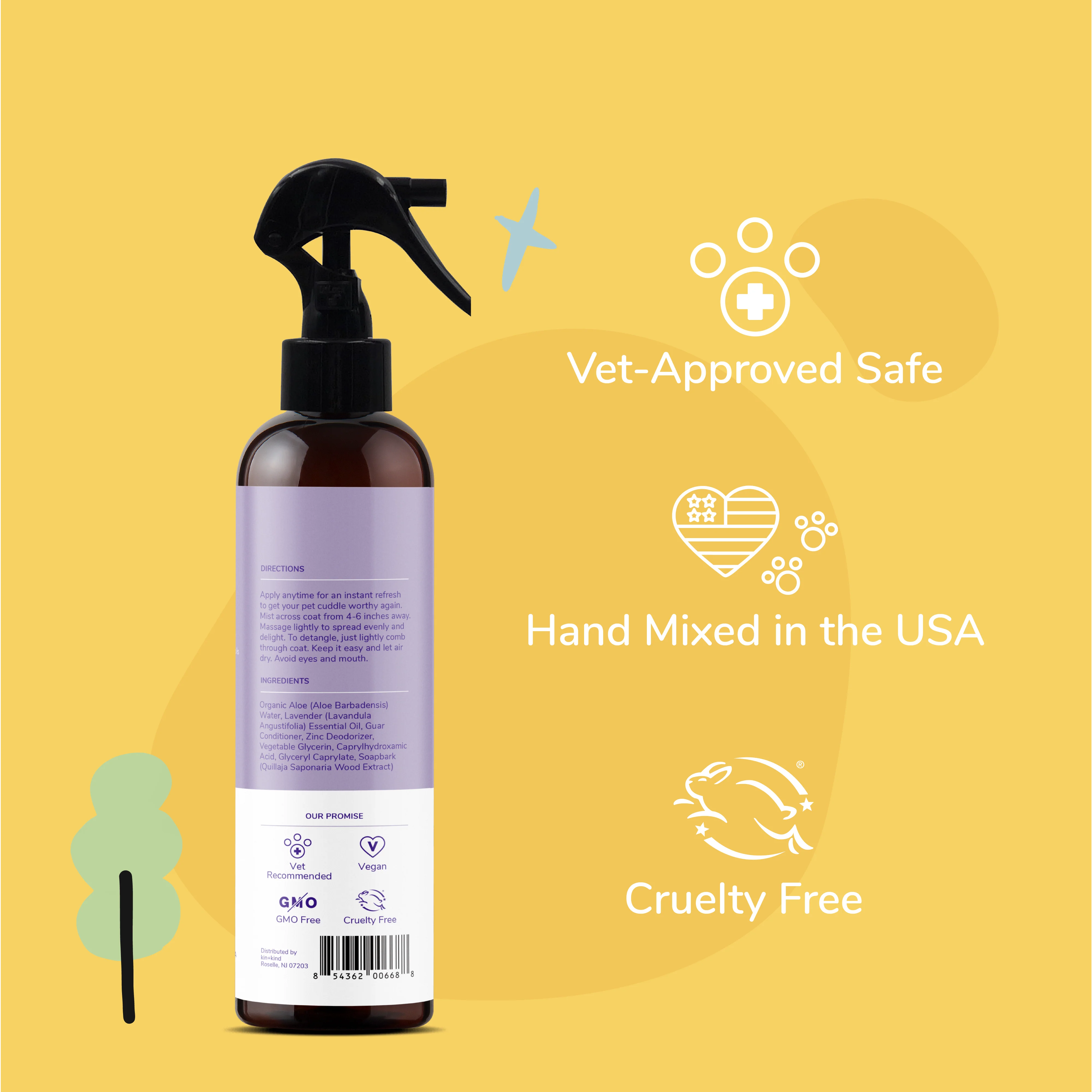 Lavender Natural Coat Spray for Dog & Cat - Image 3