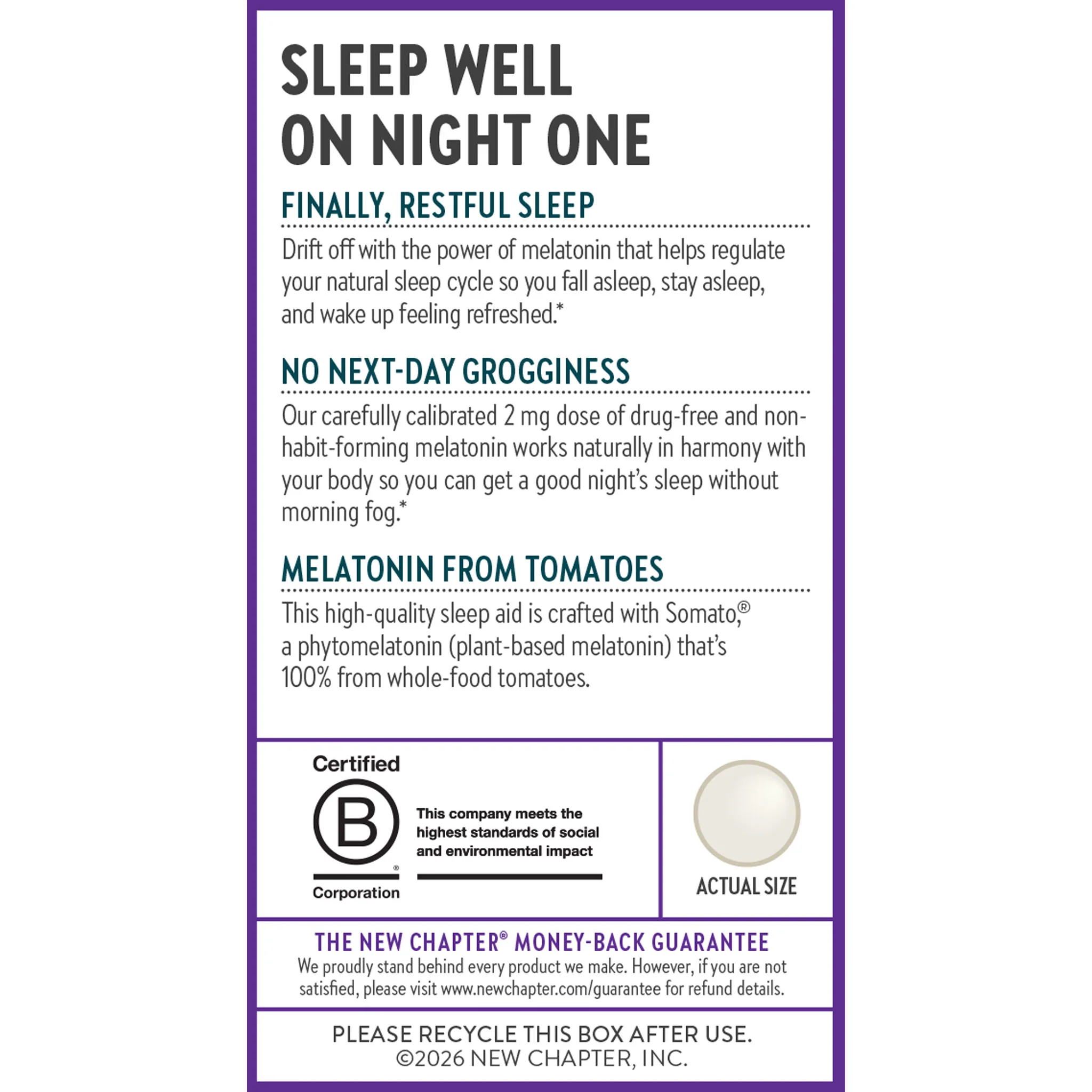 Plant Melatonin + Tart Cherry & Ashwagandha Tablet - Image 9