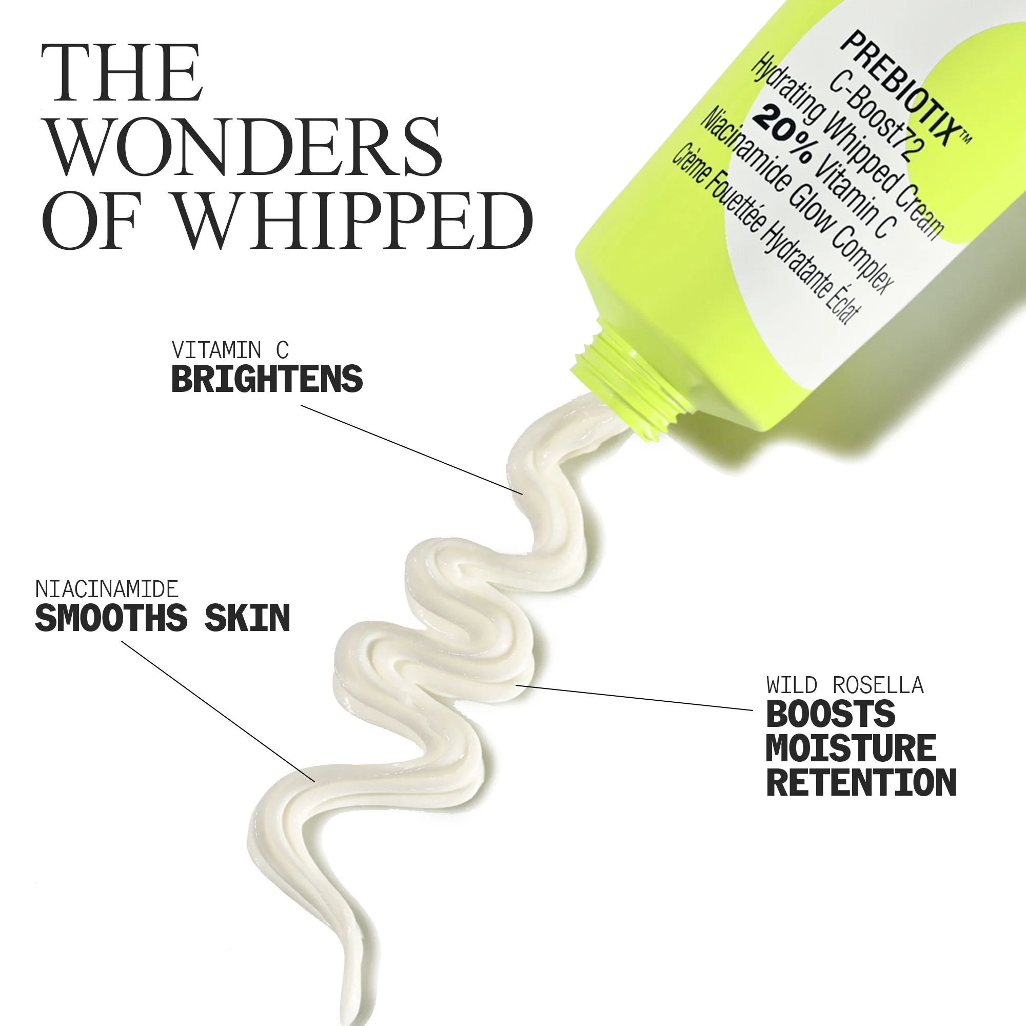 Prebiotix Vitamin C + Niacinamide Whipped Cream, 20% Glow Complex - Image 2