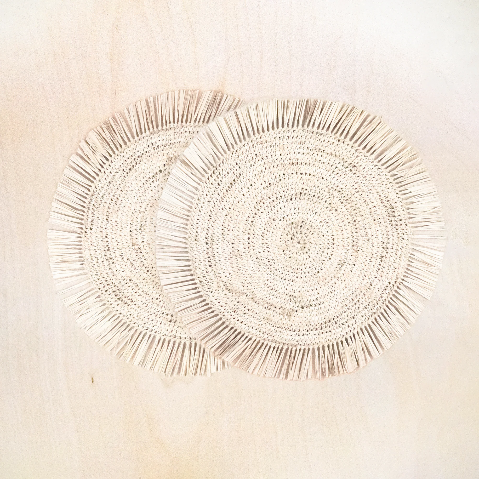 Raffia Fringe Placemats, set of 2 - Image 3
