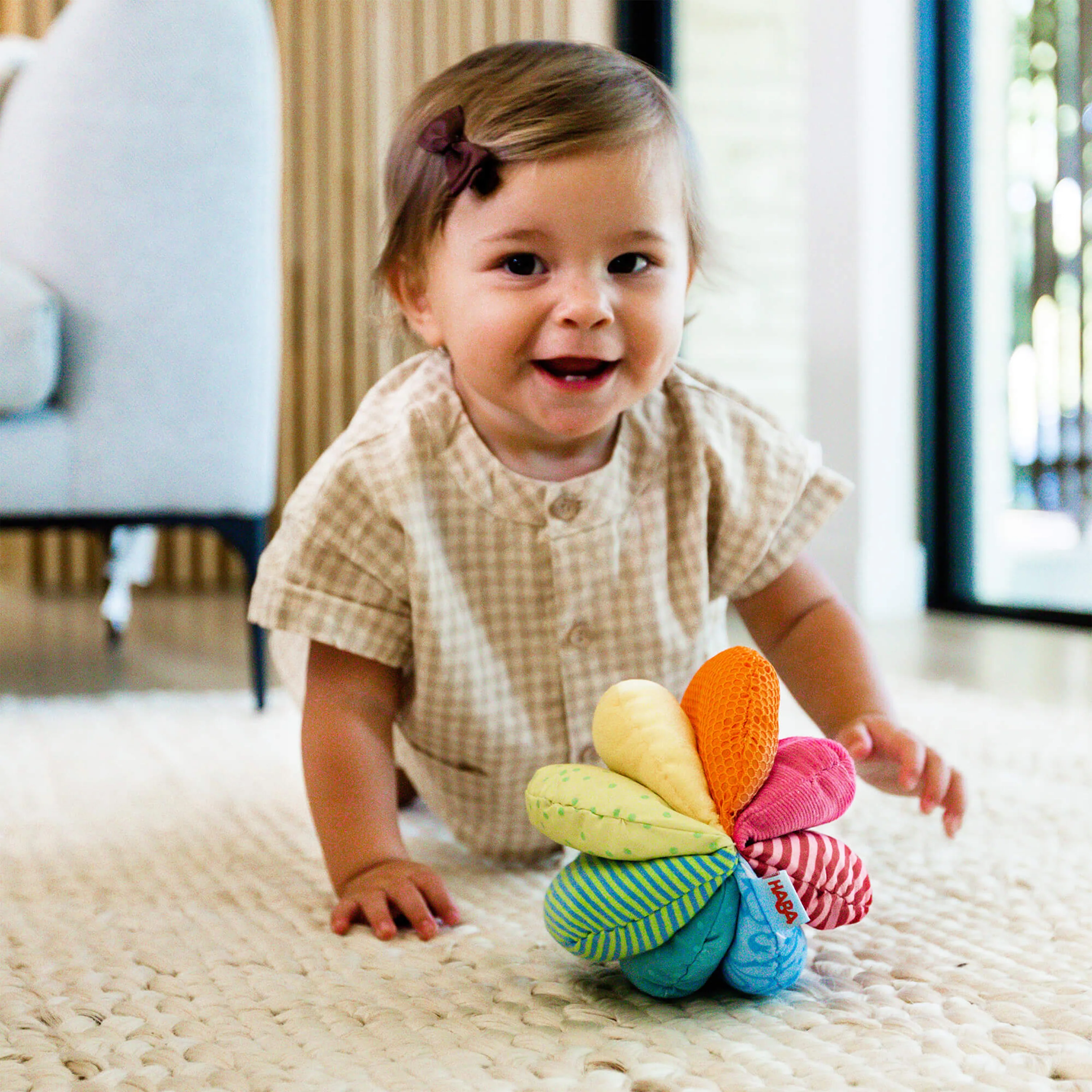 Rainbow Fabric Baby Ball with 8 Different Sensory Effects - Image 3