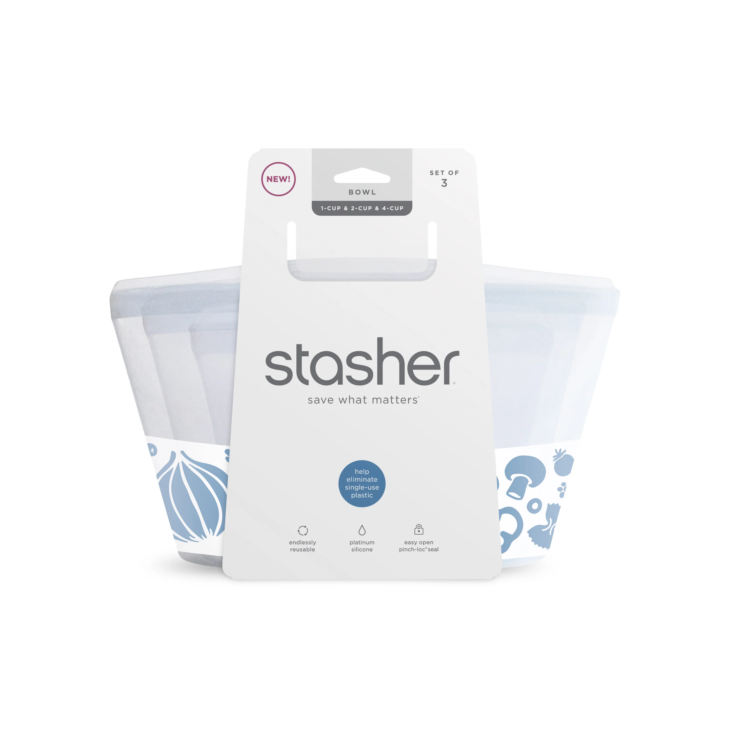 Reusable Silicone Bowl, Variety Pack - Image 3