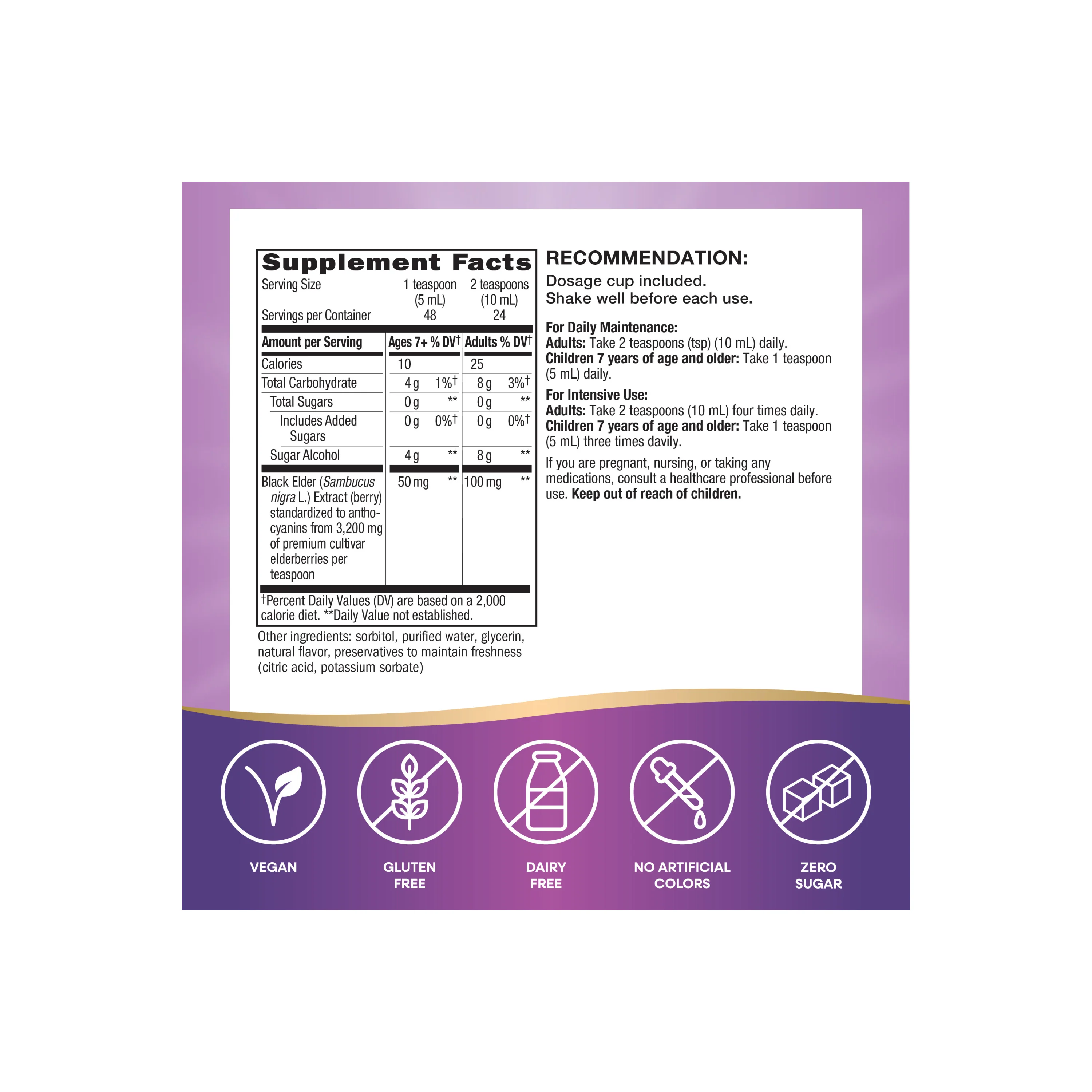Sambucus Zero Sugar Traditional Immune Syrup - Image 4