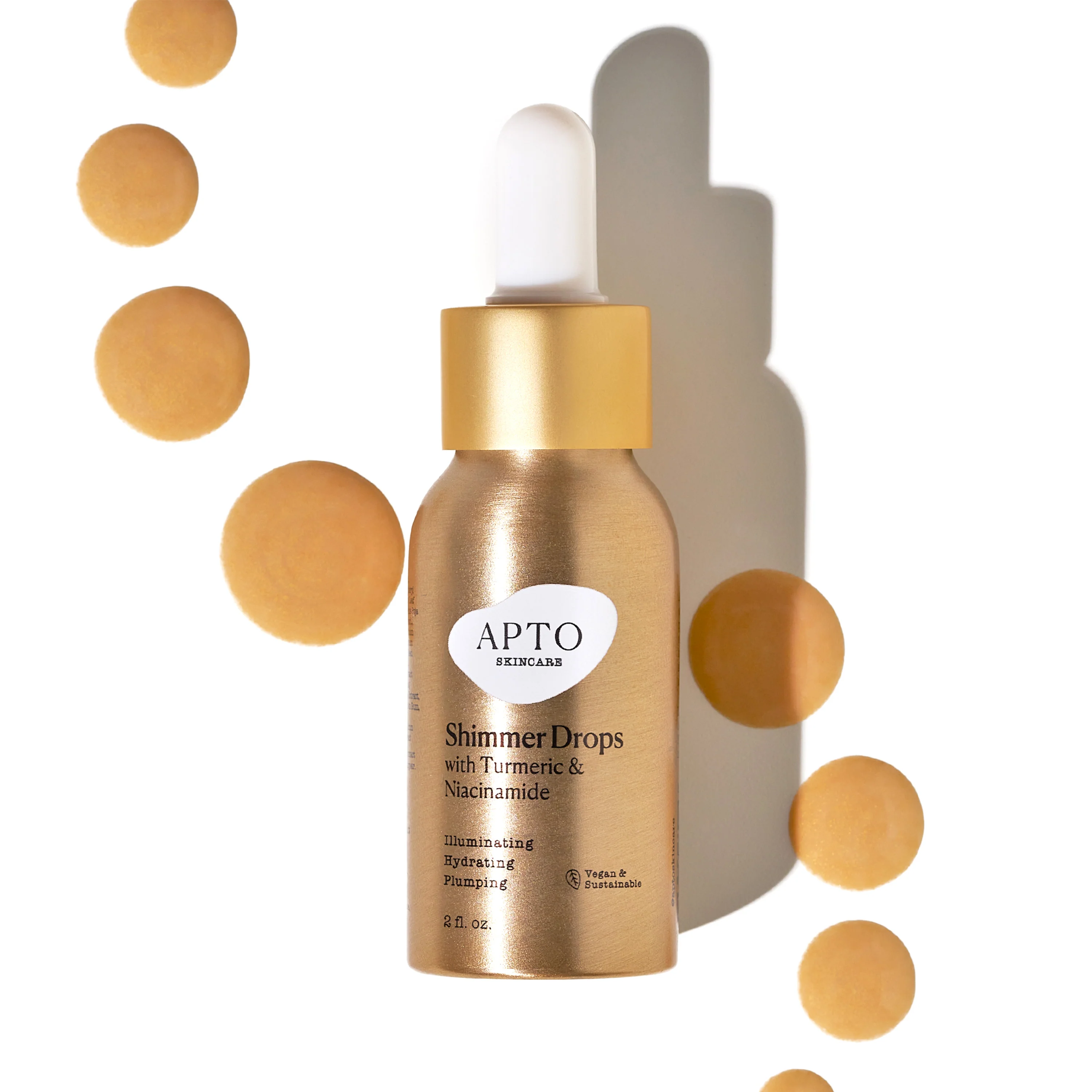 Shimmer Drops with Turmeric & Niacinamide, Glow Serum - Image 4