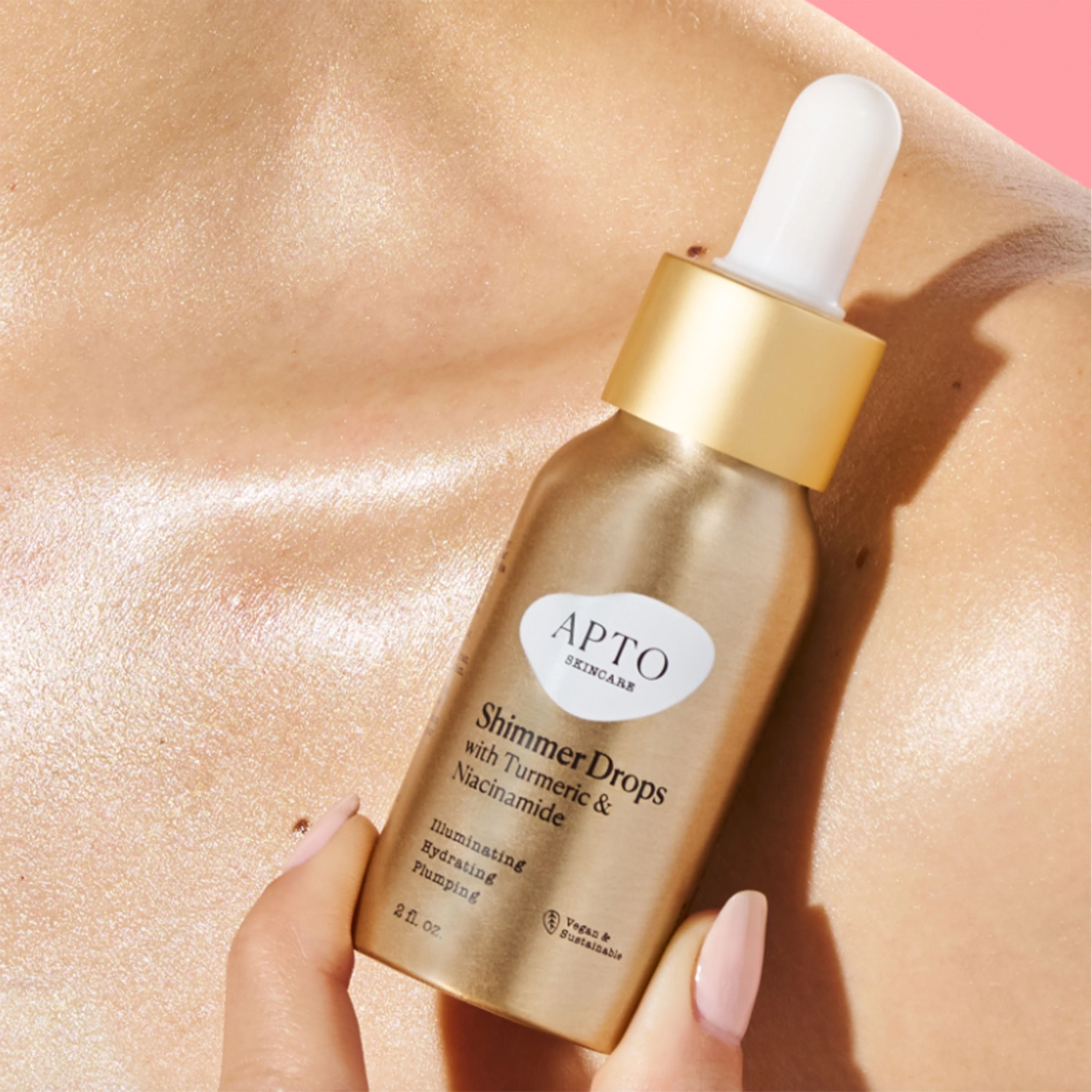 Shimmer Drops with Turmeric & Niacinamide, Glow Serum - Image 5