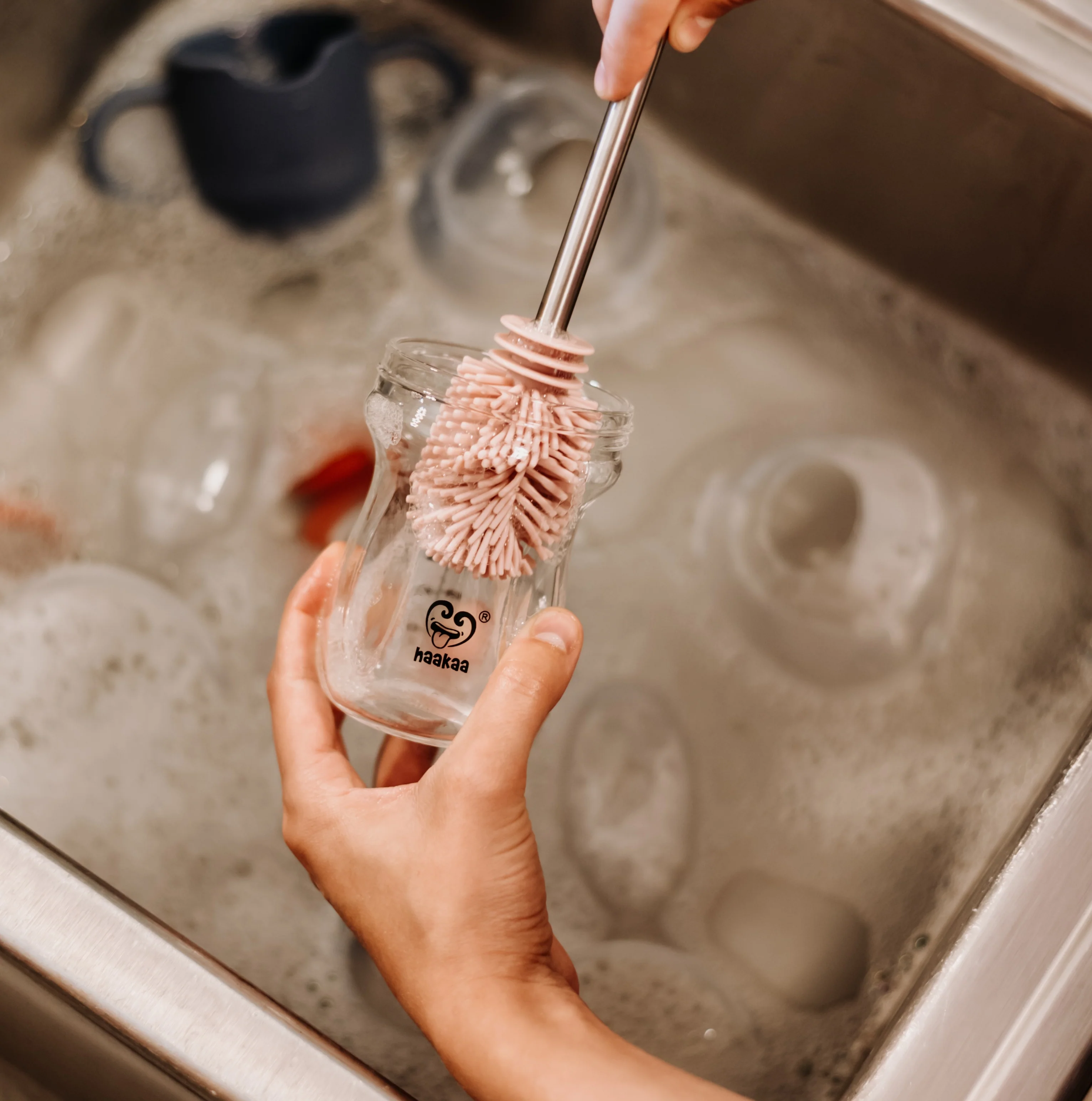Double-Ended Silicone Cleaning & Bottle Brush - Image 5