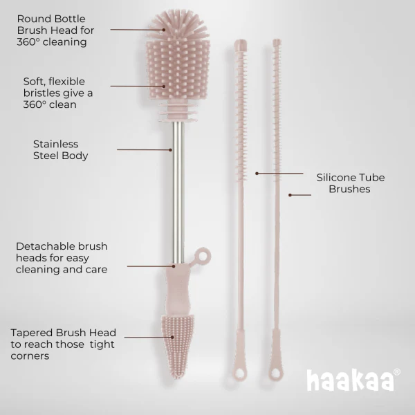 Silicone, Multipurpose Bottle & Cleaning Brush Kit - Image 5