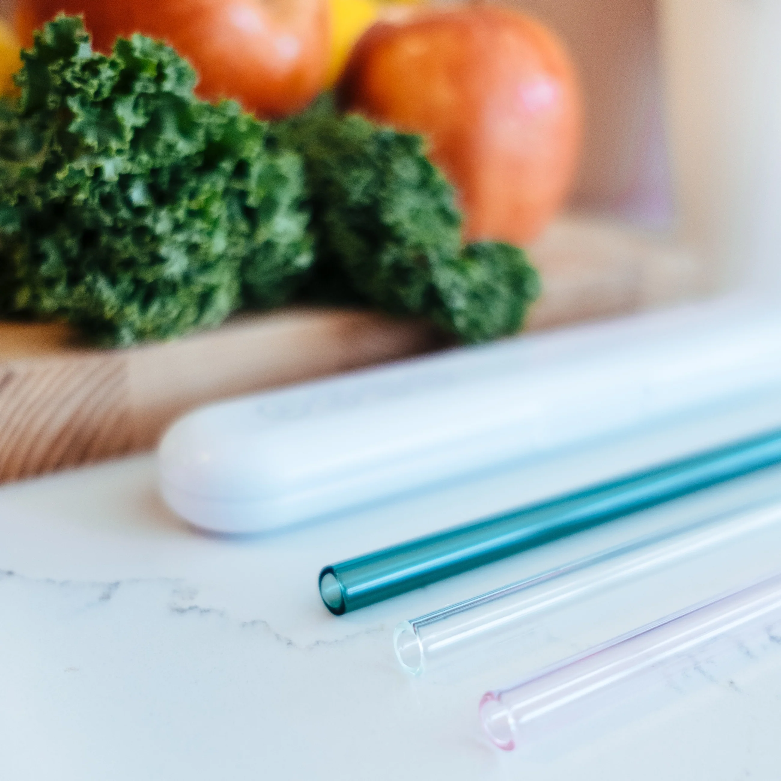 Soma Glass Travel Straw - Teal - Image 5