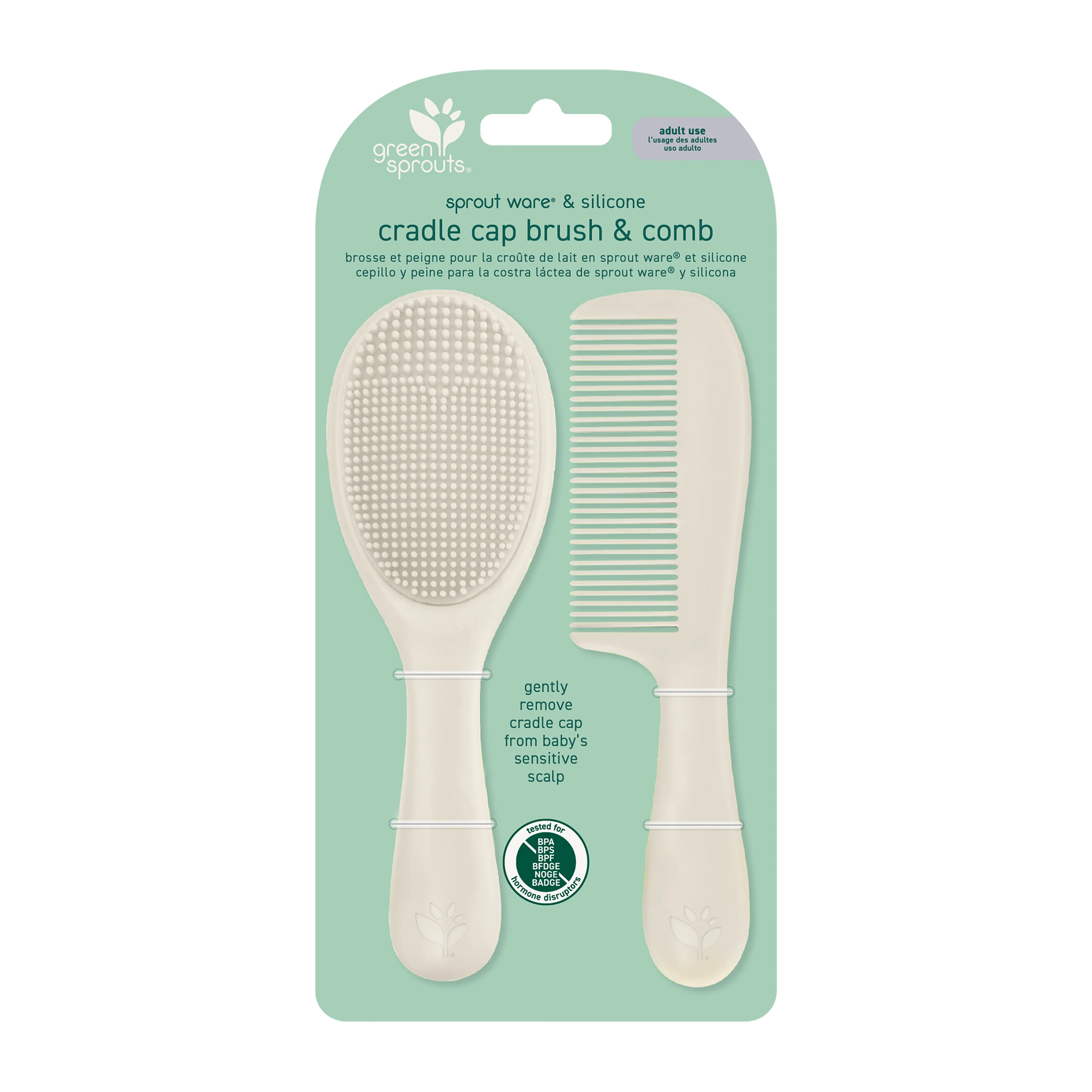 Sprout Ware Cradle Cap Brush & Comb - Image 4