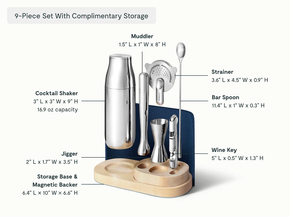 Stainless Steel Complete Bar Set - Image 9