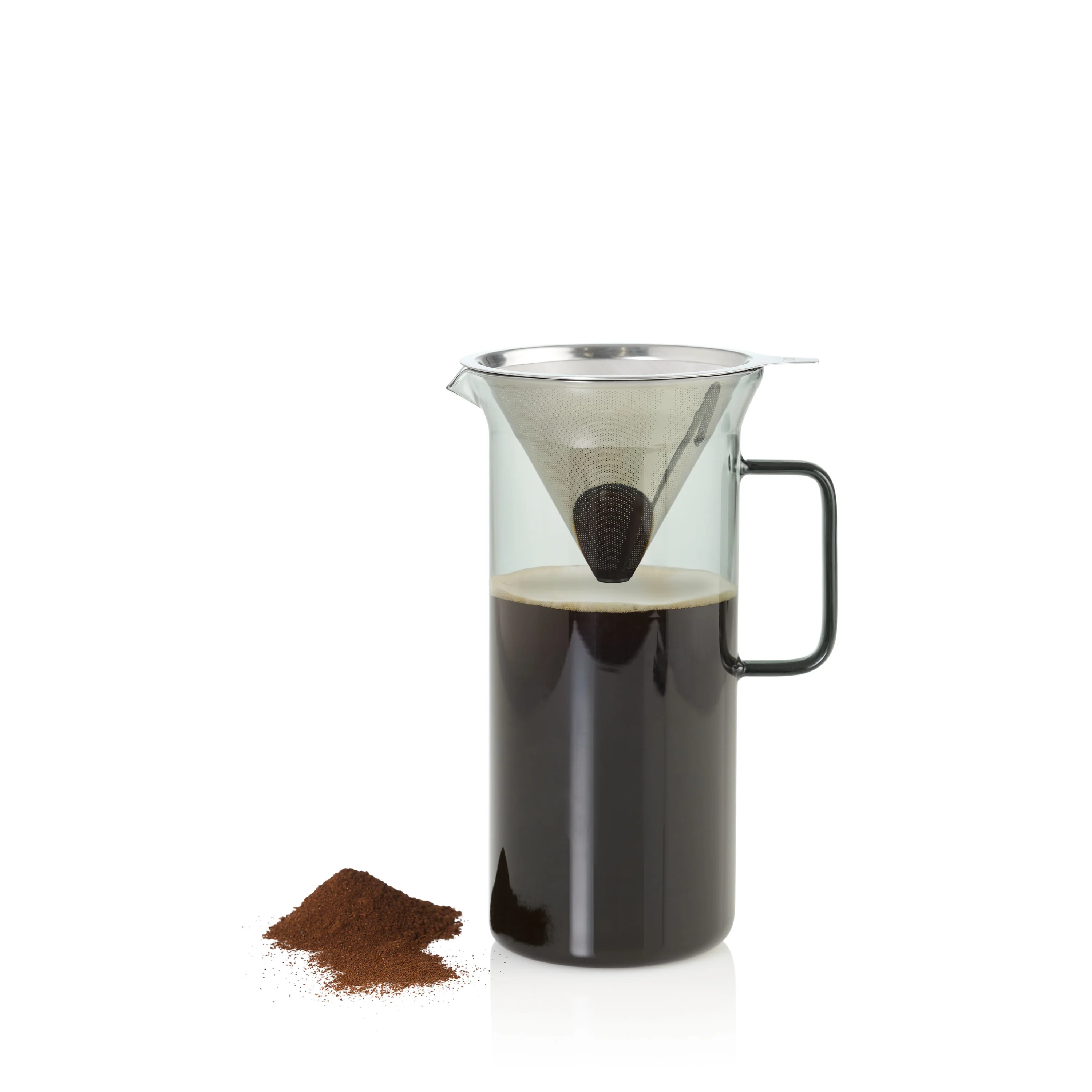 Pour Over Coffee Maker - Stainless Steel & Glass - Image 2