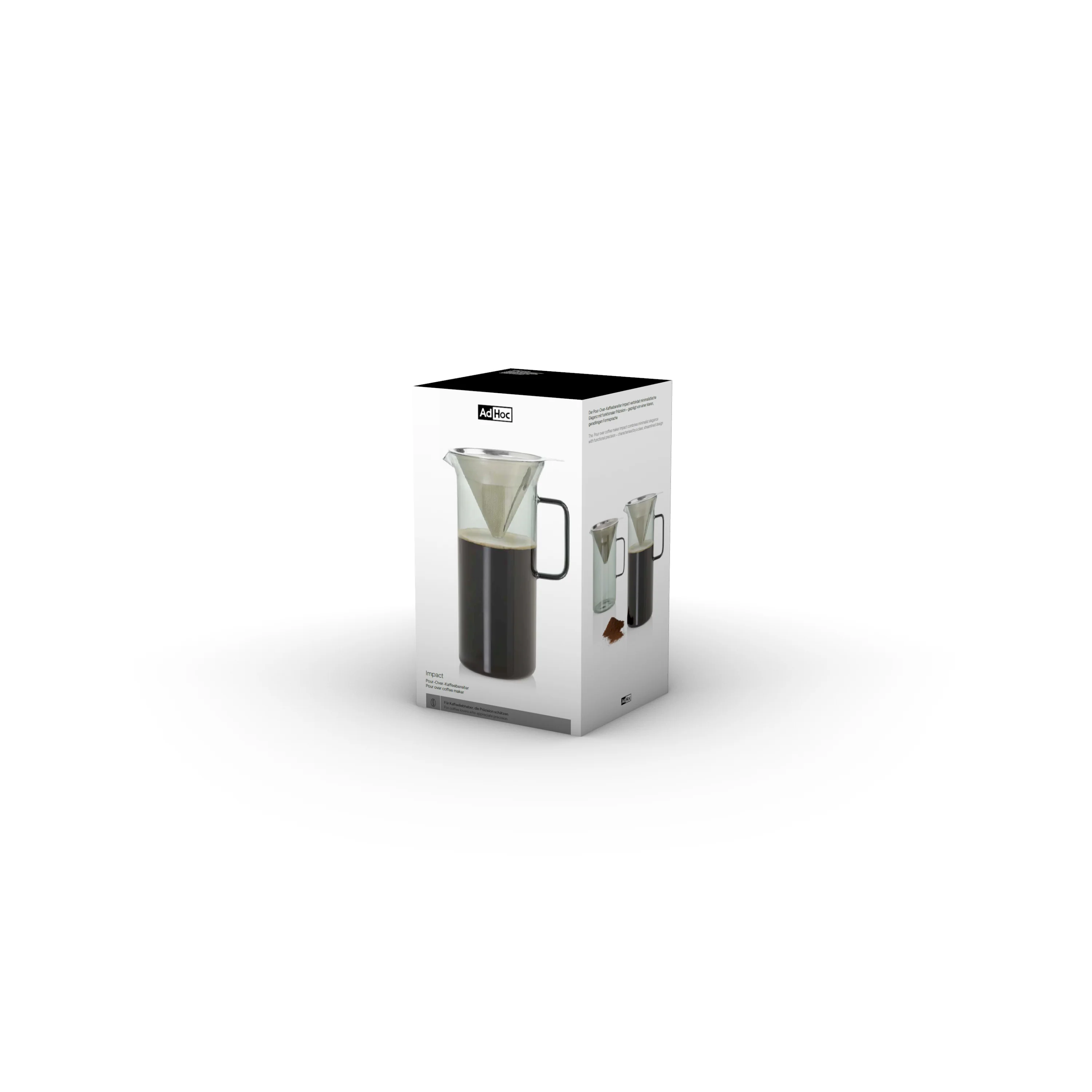 Pour Over Coffee Maker - Stainless Steel & Glass - Image 6