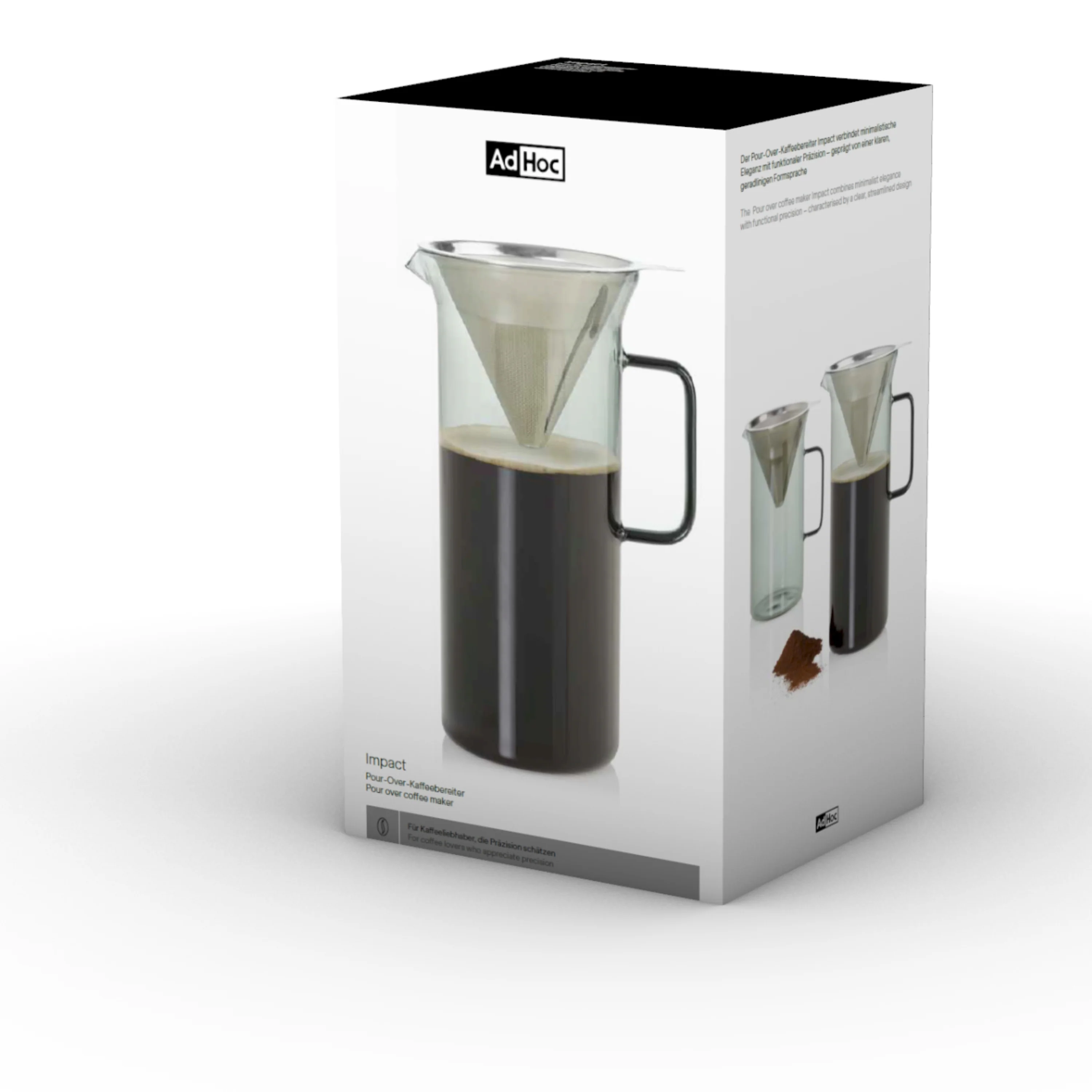 Pour Over Coffee Maker - Stainless Steel & Glass - Image 7