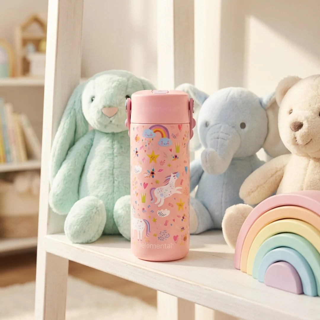 Stainless Steel Kids Water Bottle, 18oz - Image 24