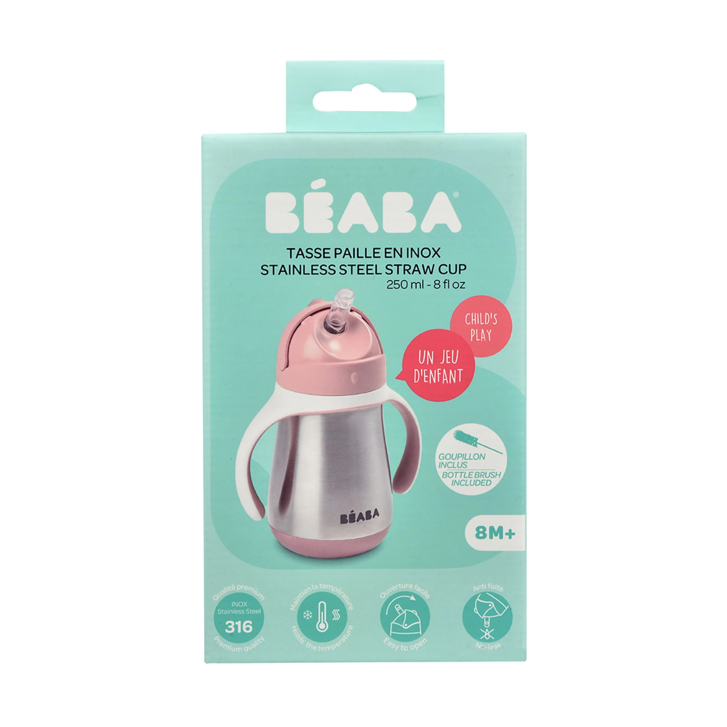 Stainless Steel Straw Sippy Cup with Silicone Straw - Image 10
