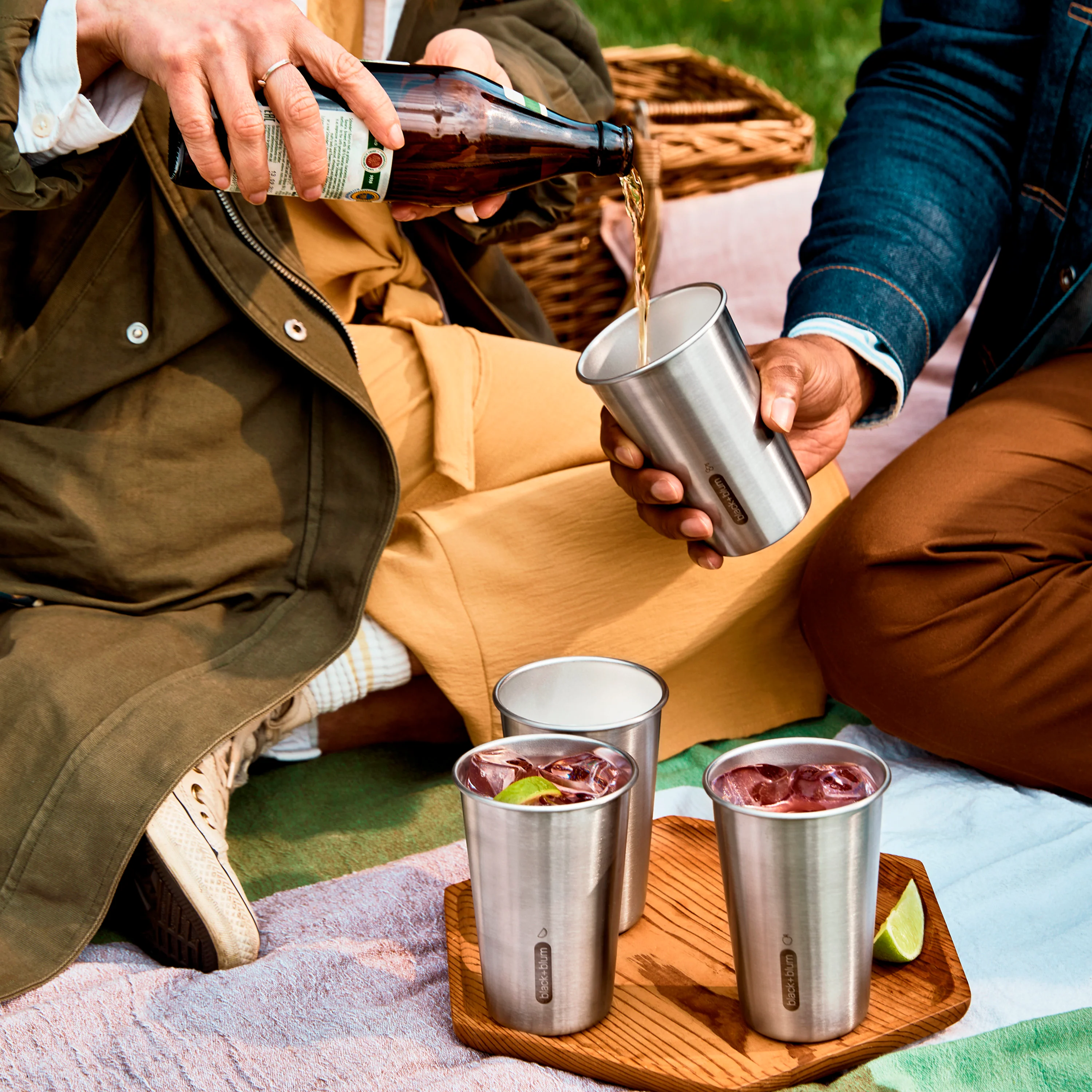 Stainless Steel Cup Set, 16.9 fl oz, Set of 4 - Image 4