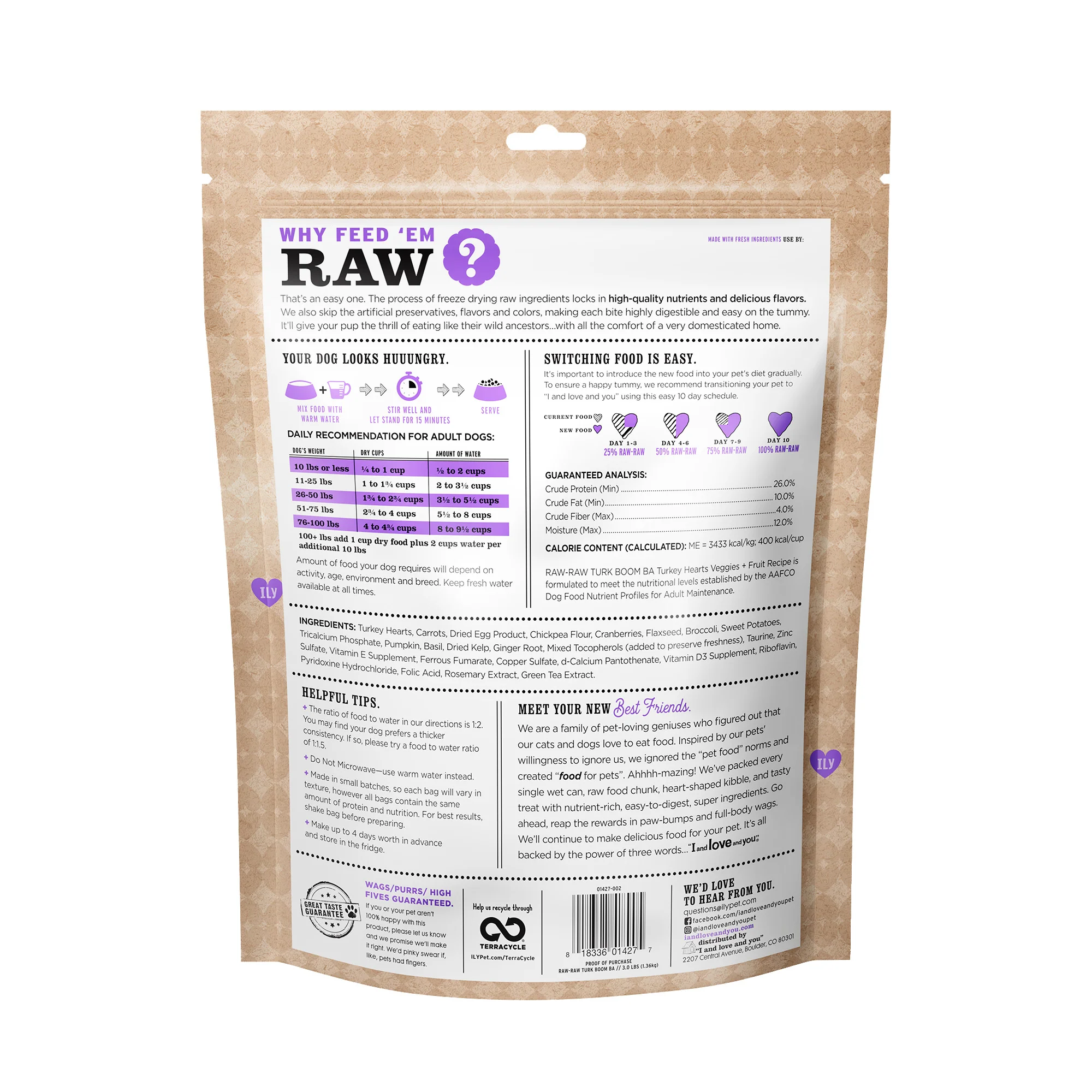 Stir and Boom Raw Raw Turk Boom Ba Dinner Grain-Free Dehydrated Dog Food - Image 6