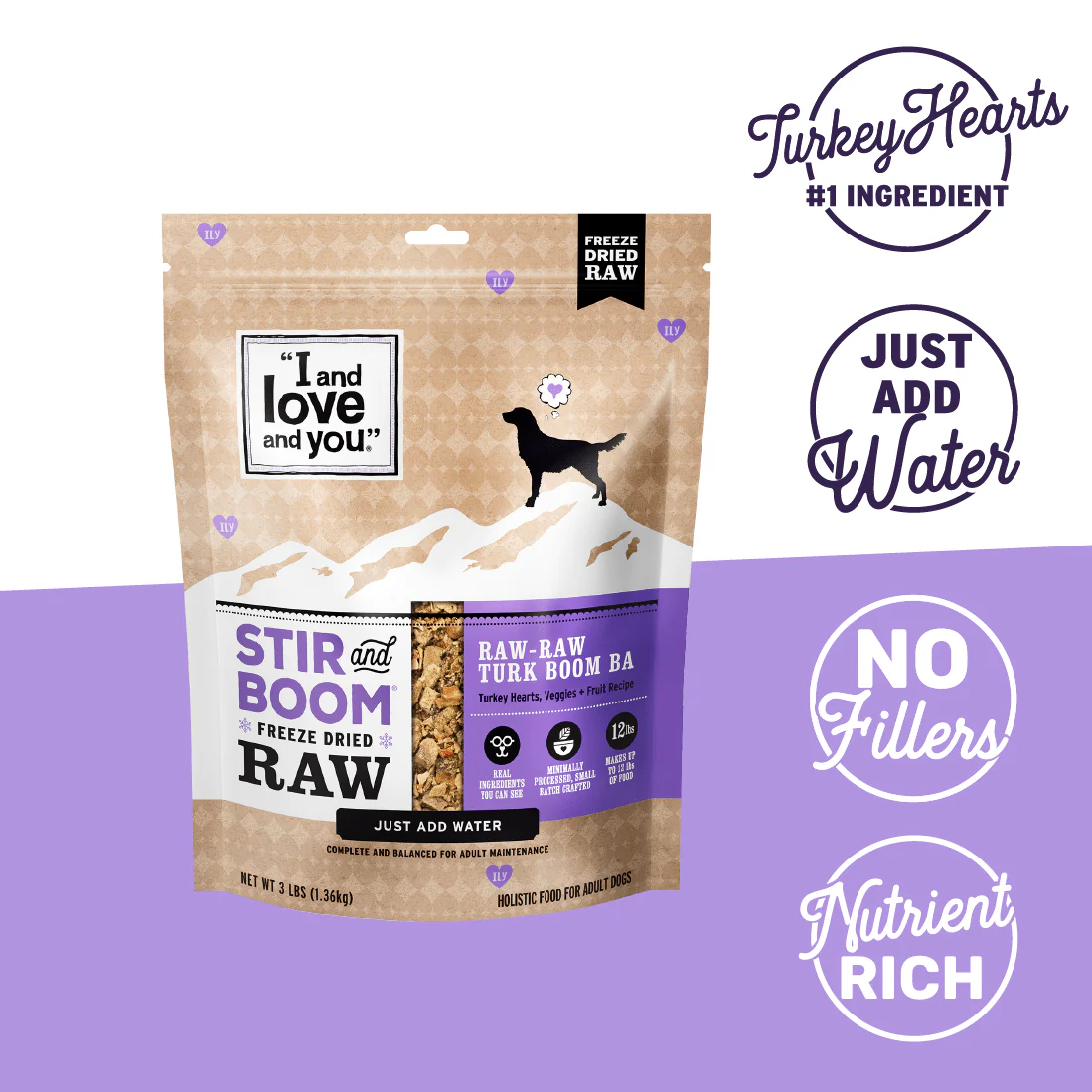 Stir and Boom Raw Raw Turk Boom Ba Dinner Grain-Free Dehydrated Dog Food - Image 8