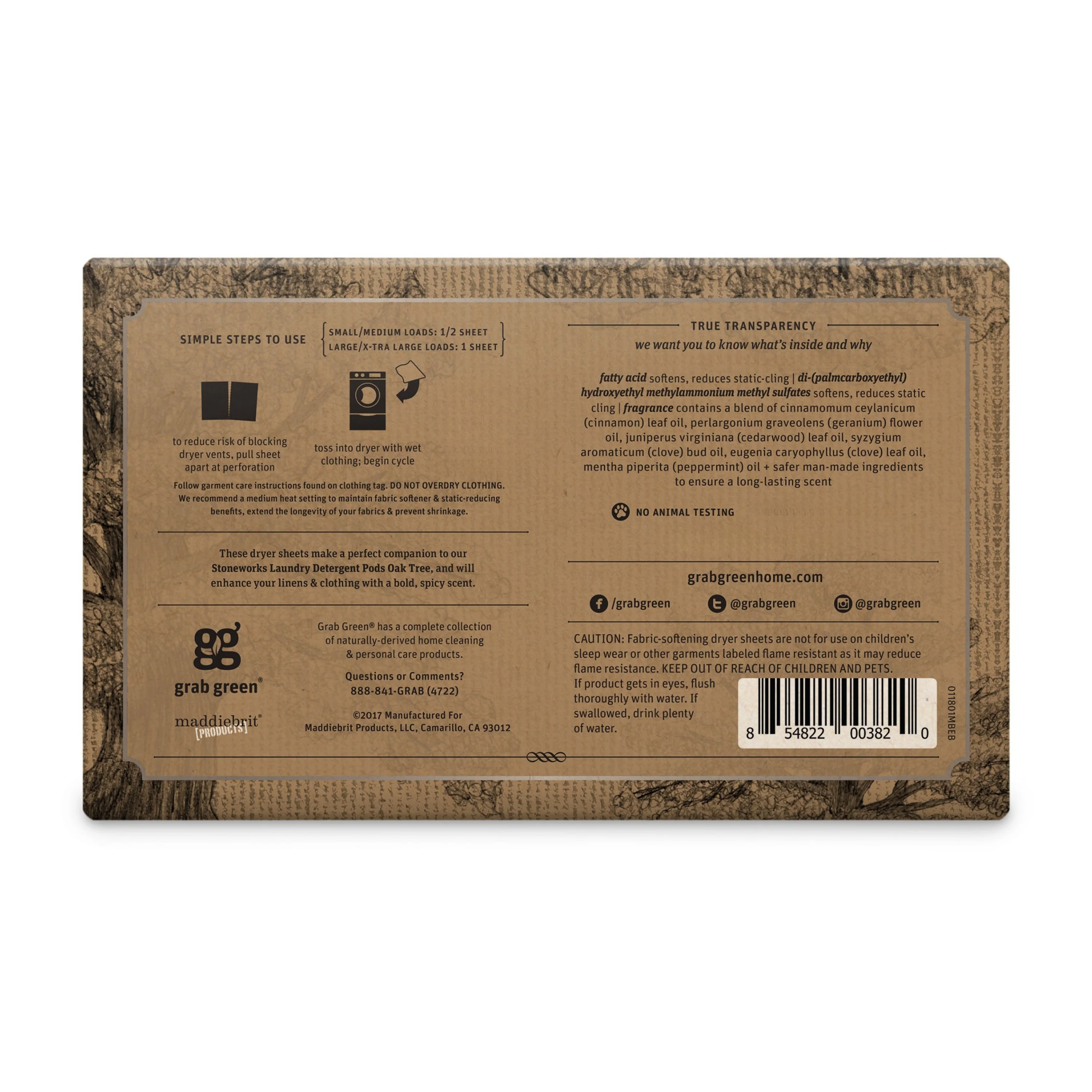 Stoneworks Dryer Sheets - Oak Tree - Image 3