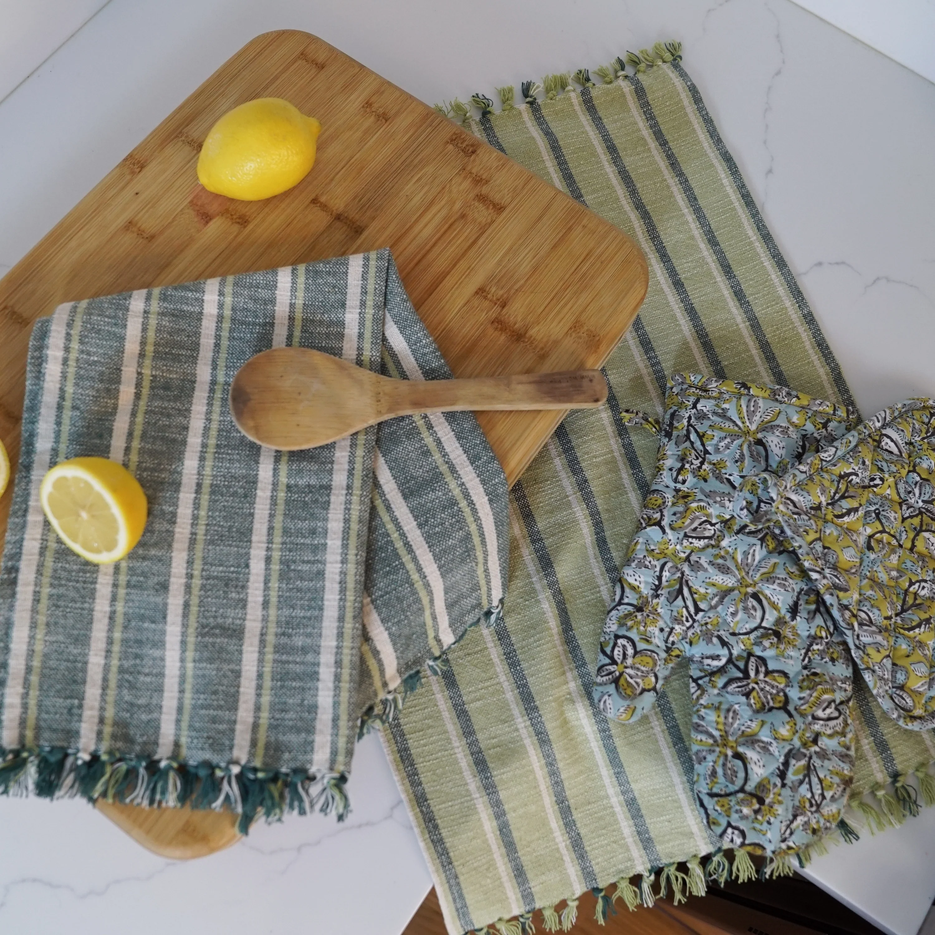 Striped Organic Cotton Tea Towel Set - Image 14