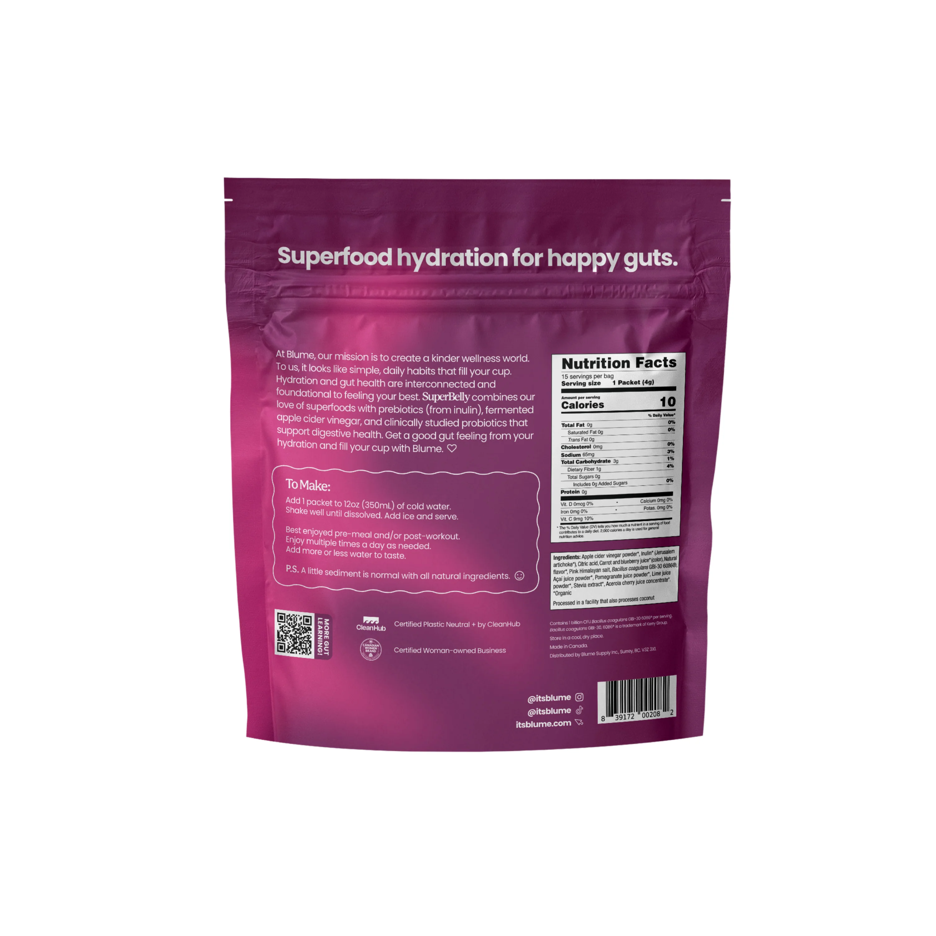 SuperBelly Gut-Building Hydration Drink Mix Powder Packets - Image 12