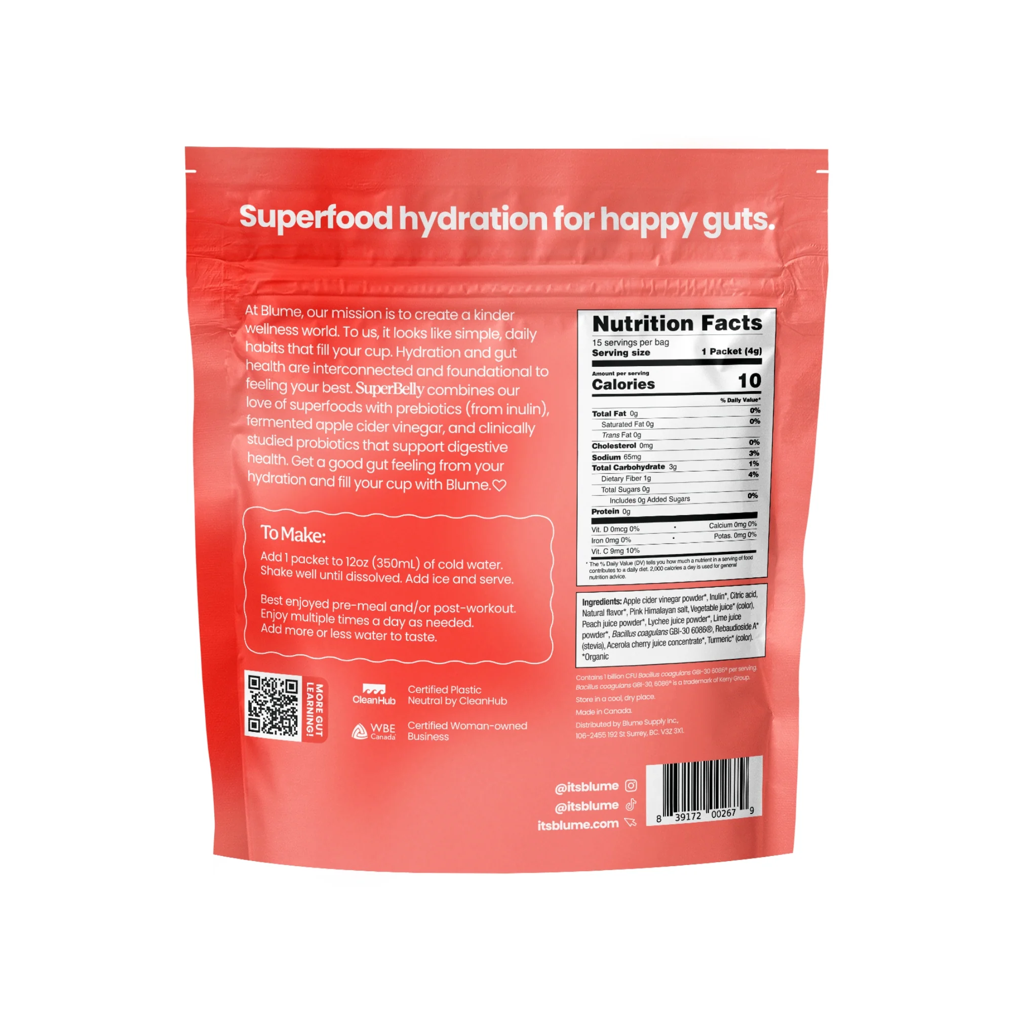 SuperBelly Gut-Building Hydration Drink Mix Powder Packets - Image 25