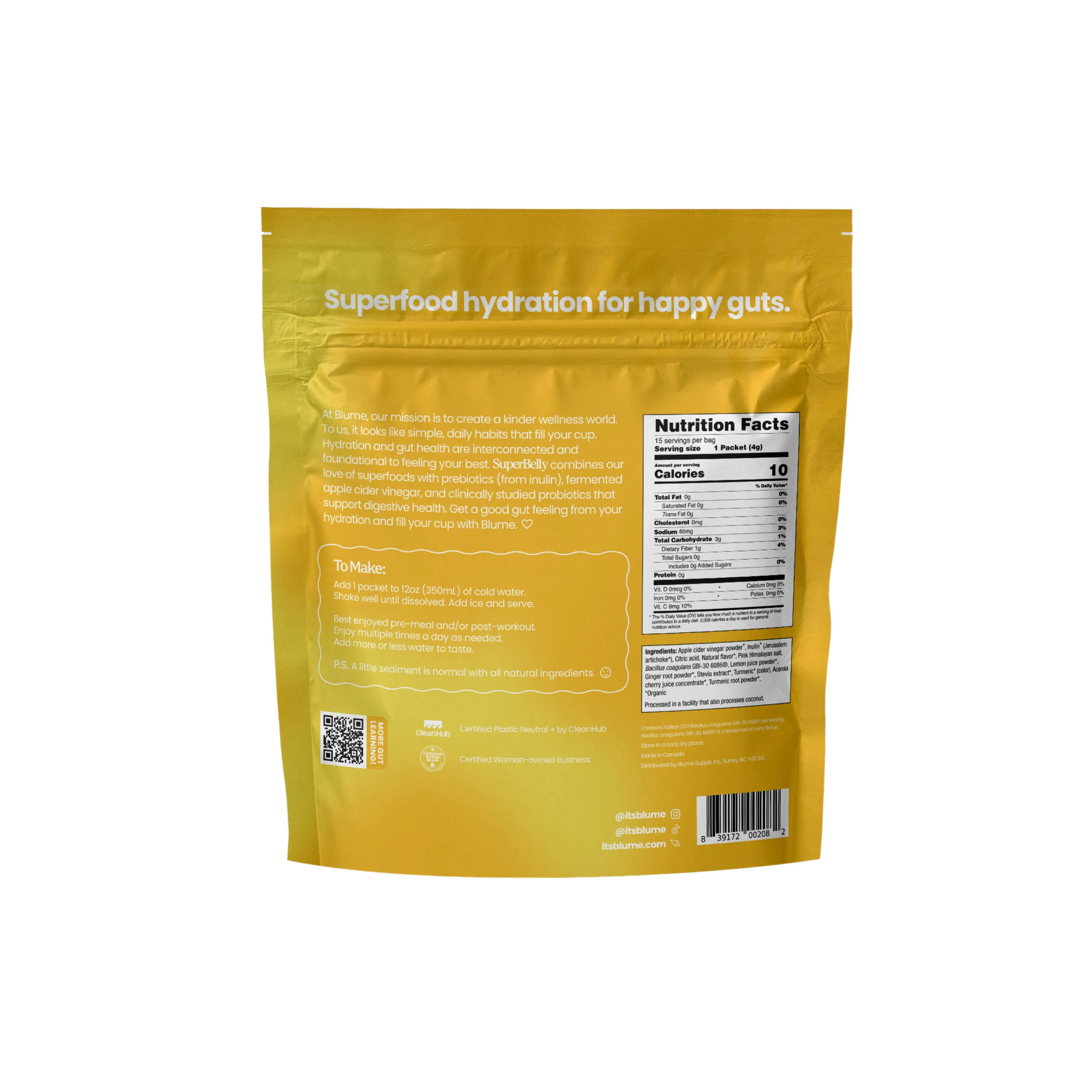 SuperBelly Gut-Building Hydration Drink Mix Powder Packets - Image 3