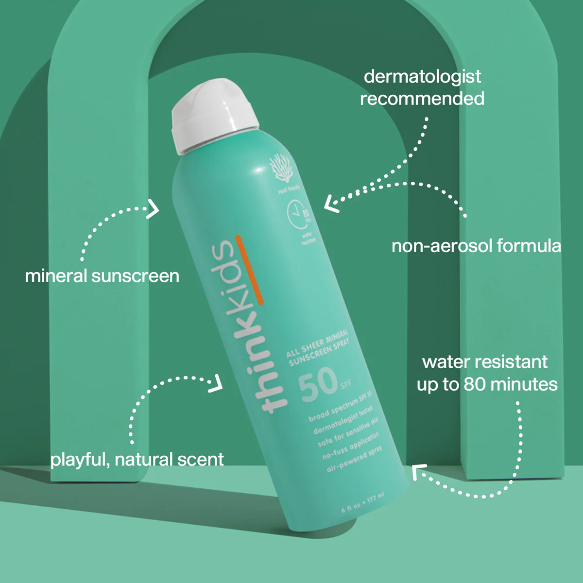 thinkkids SPF 50 All Sheer Mineral Sunscreen Spray - Image 2
