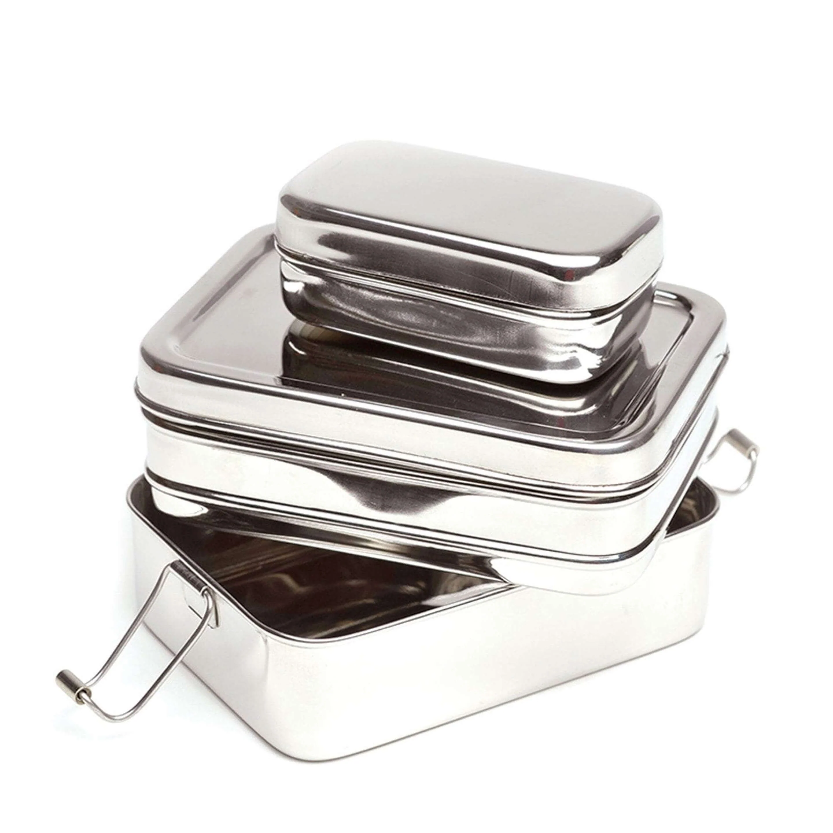Three-in-One Classic Stainless Steel Lunch Box Set - Image 8