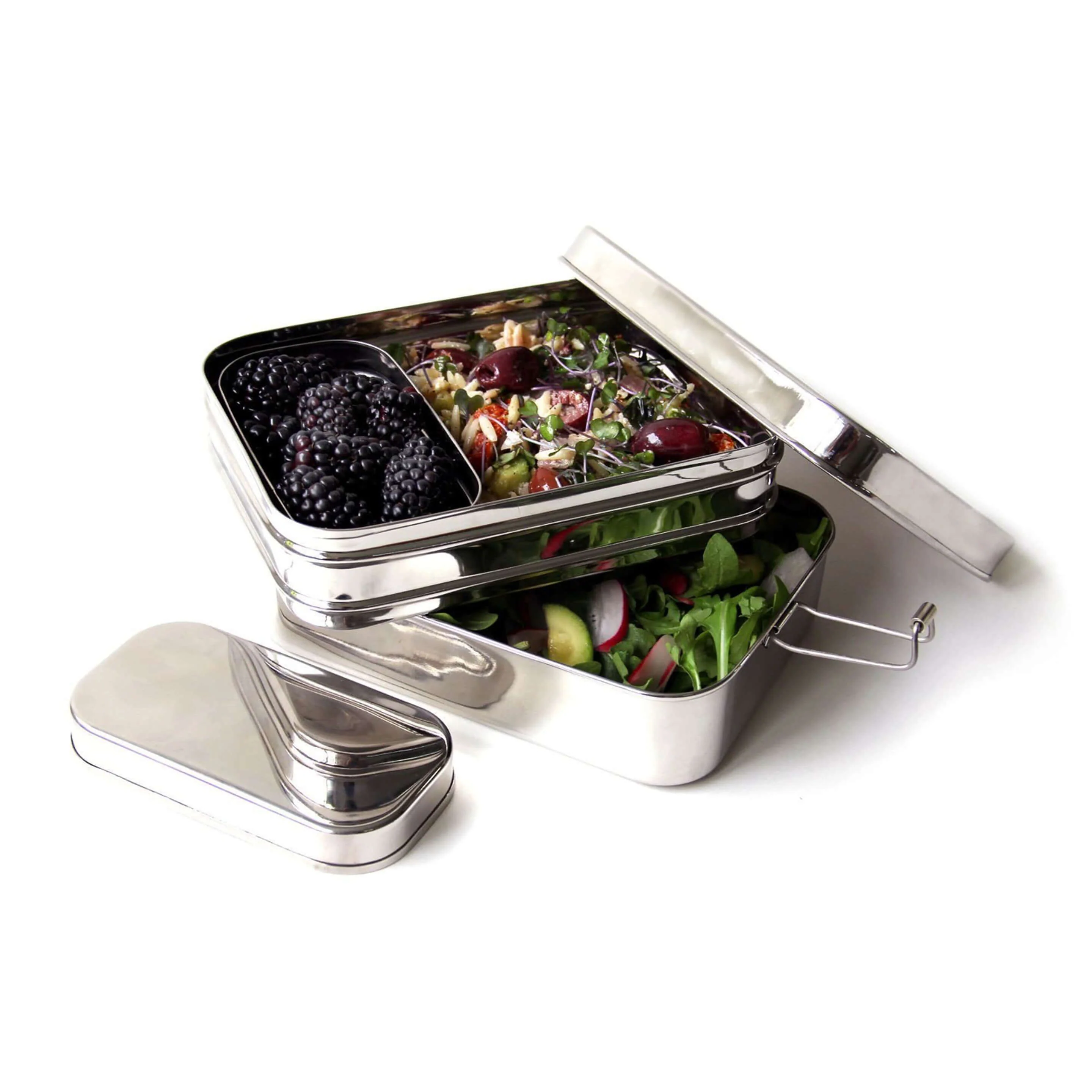 Three-in-One Giant Stainless Steel Lunch Box - Image 2