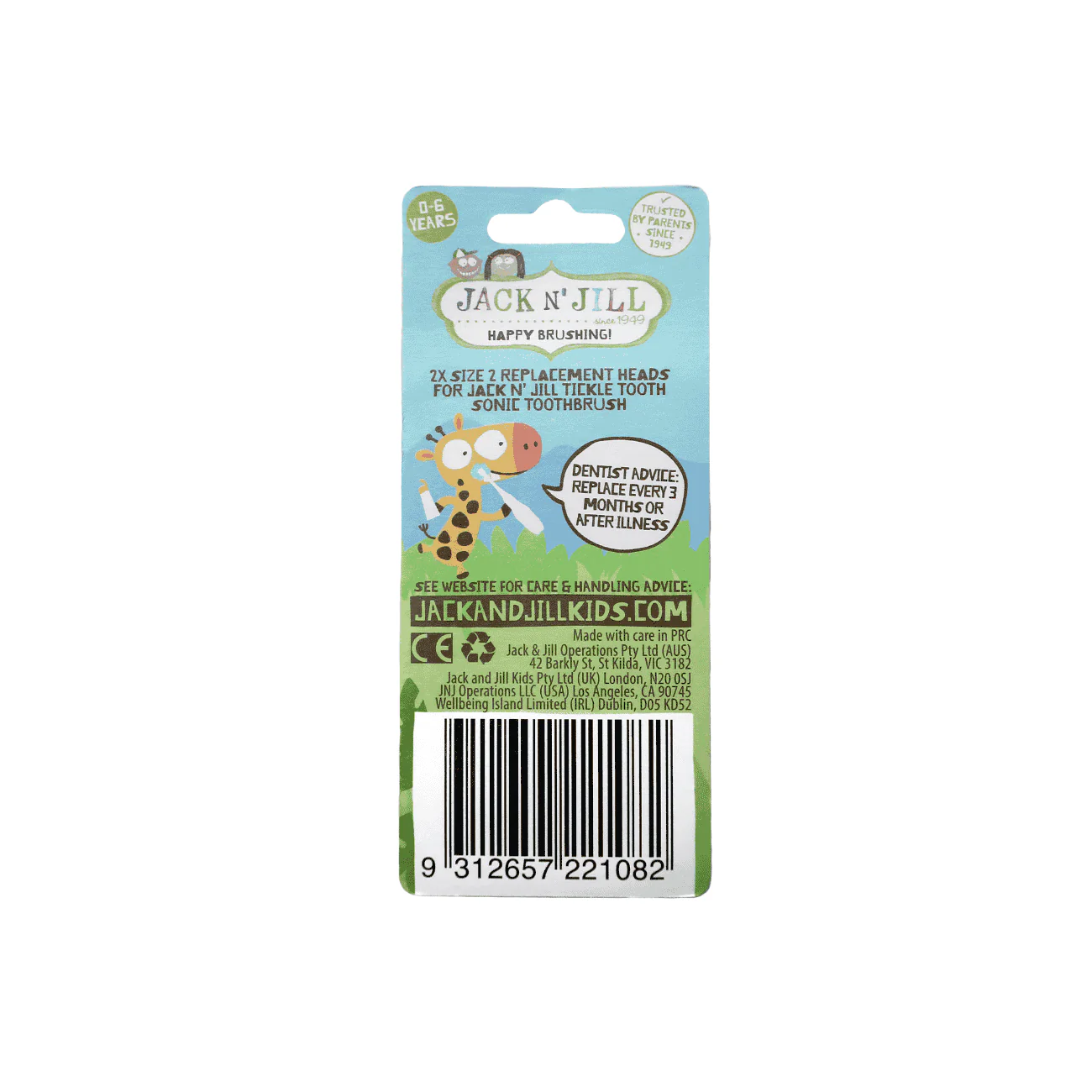 Tickle Tooth Size 2 Replacement Heads - Image 2