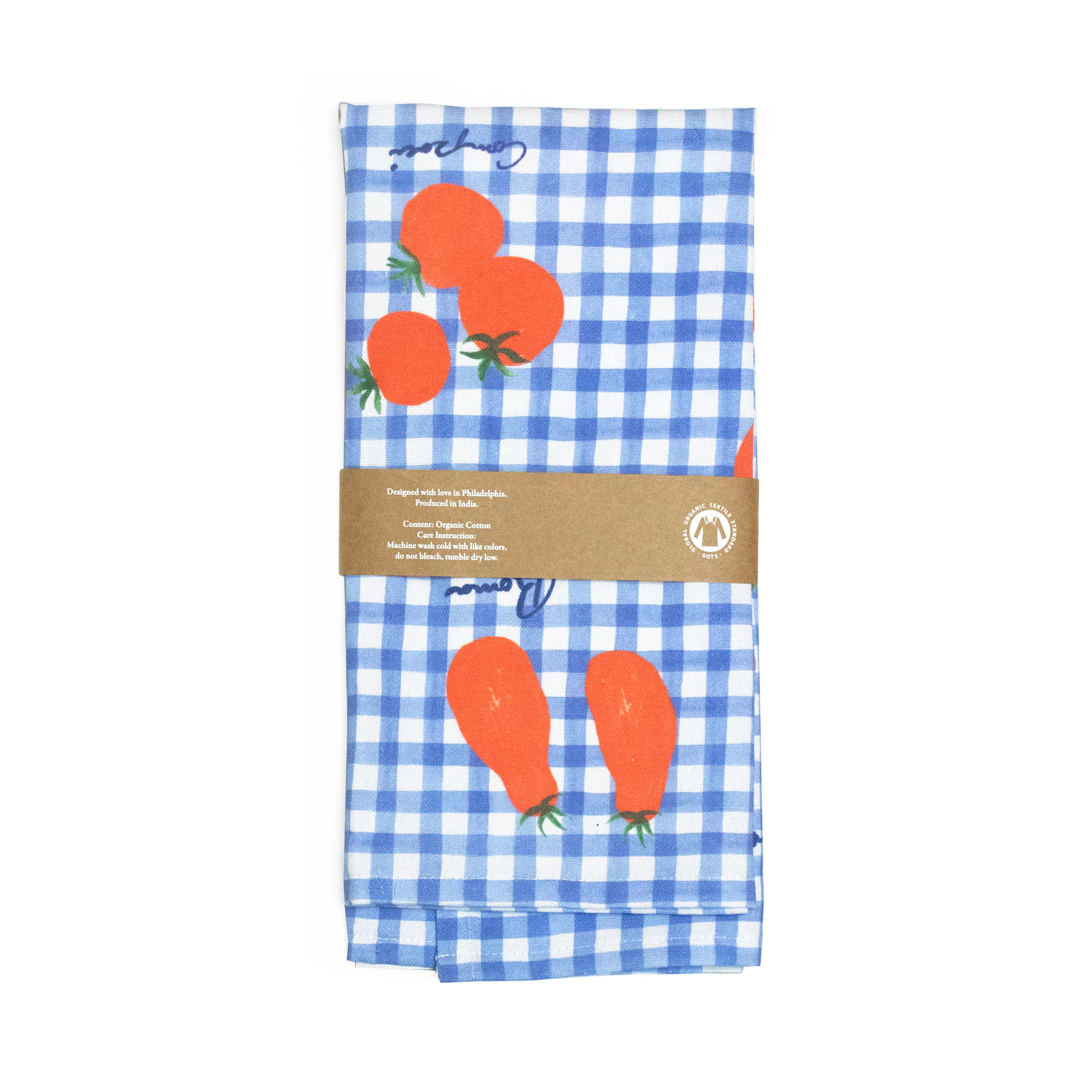 Tomato Print Organic Cotton Kitchen Towel - Image 3