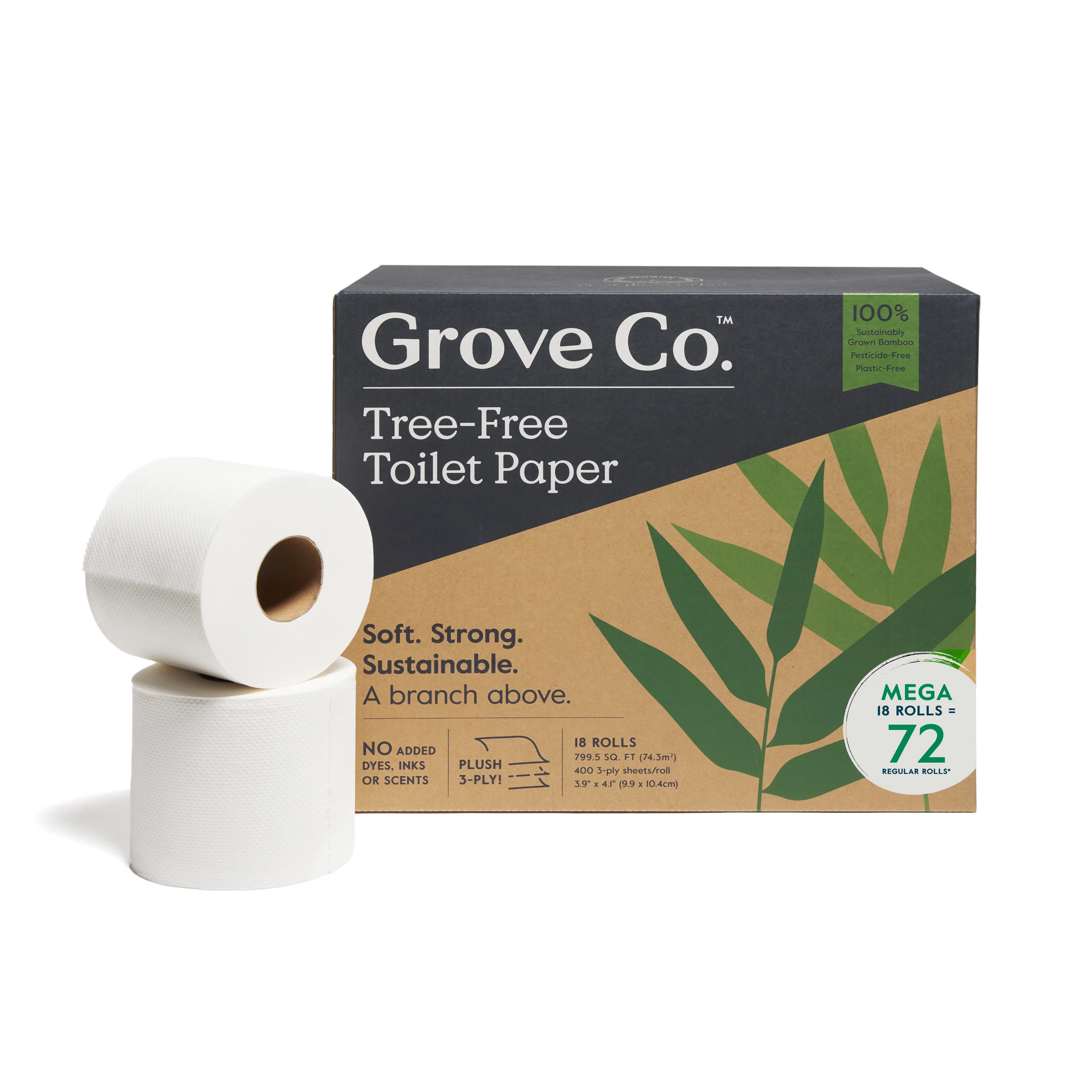 3-Ply Bamboo Toilet Paper (400 sheets per roll) - Image 5
