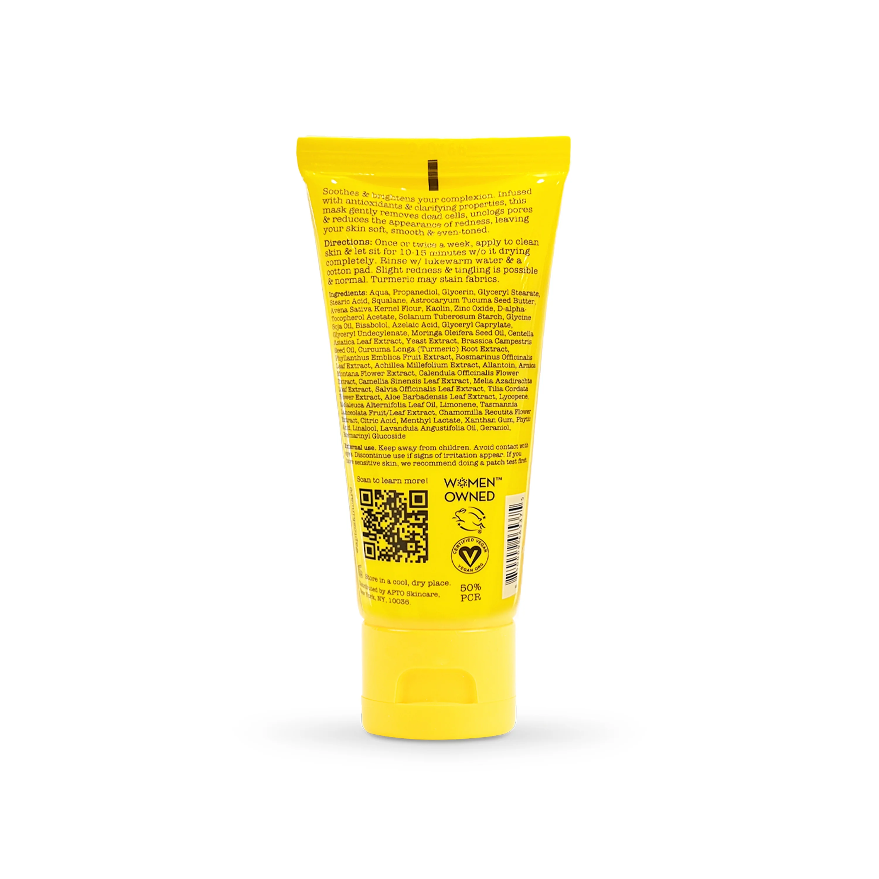 Turmeric Mask with Azelaic Acid, Soothing & Clarifying Face Mask - Image 3