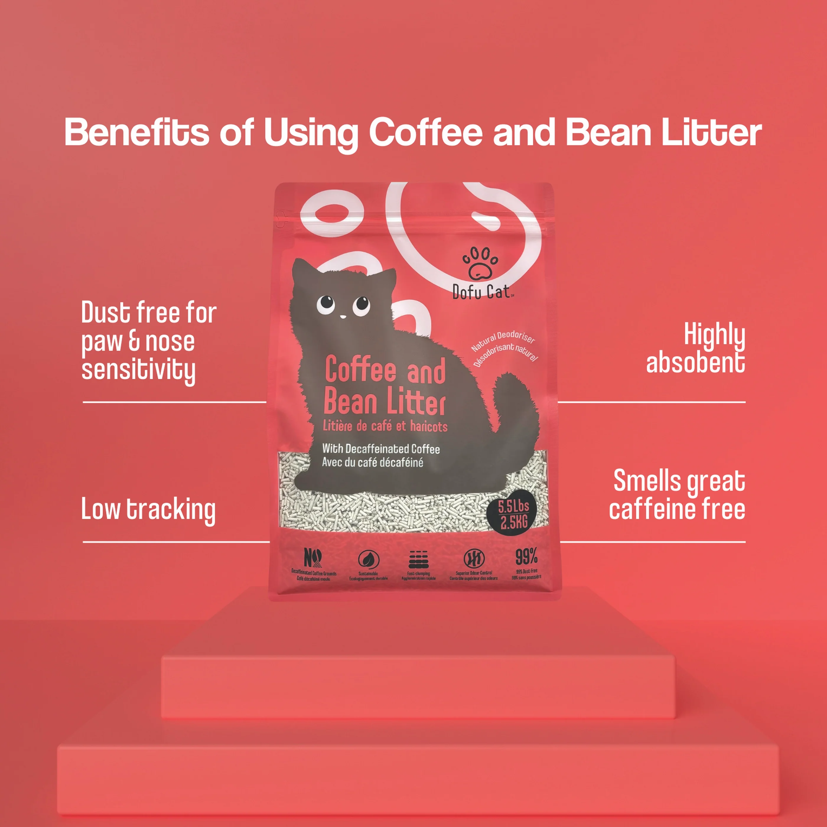 Upcycled Coffee and Bean Cat Litter - Image 6
