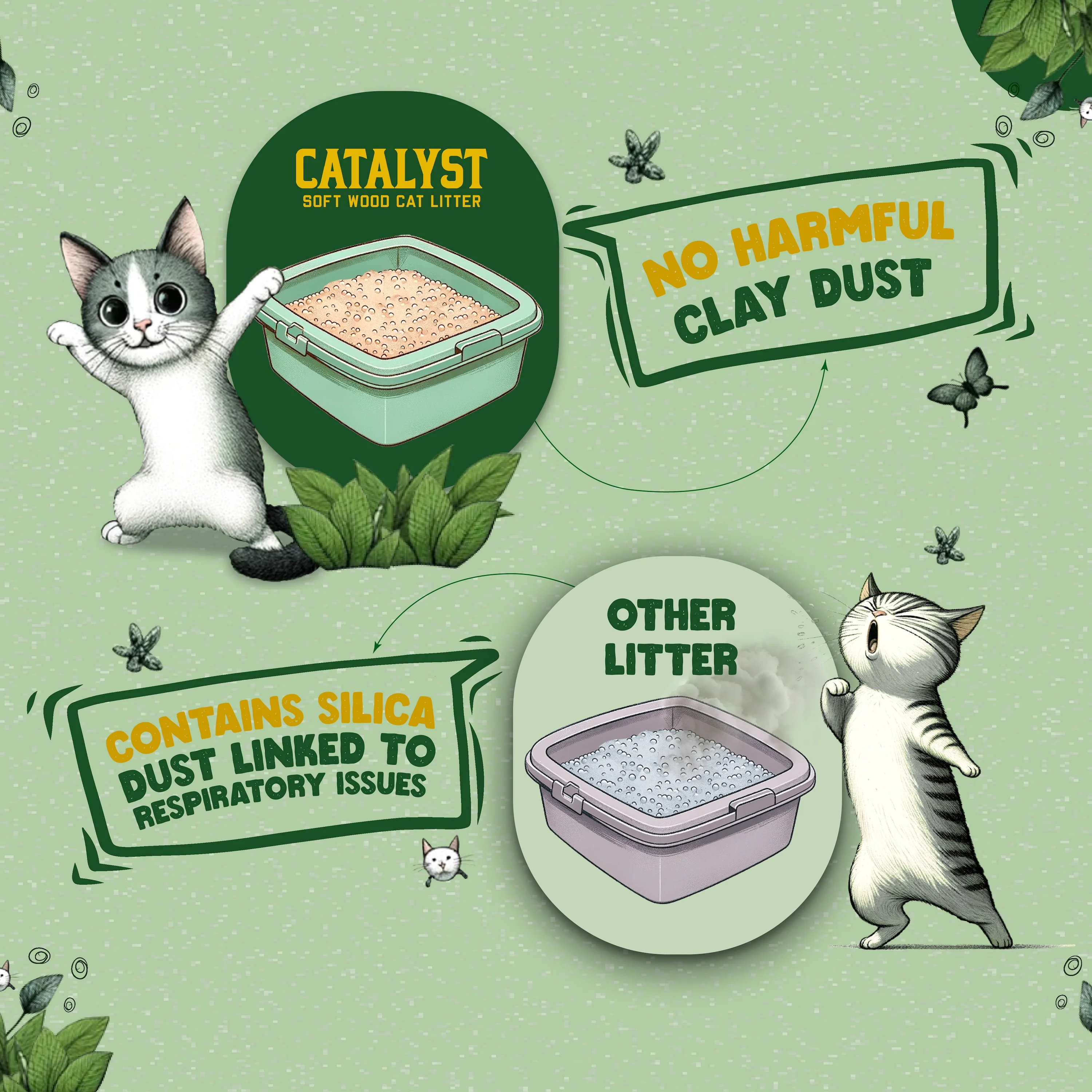 Upcycled Natural Pine Clumping Cat Litter, Unscented - Image 4